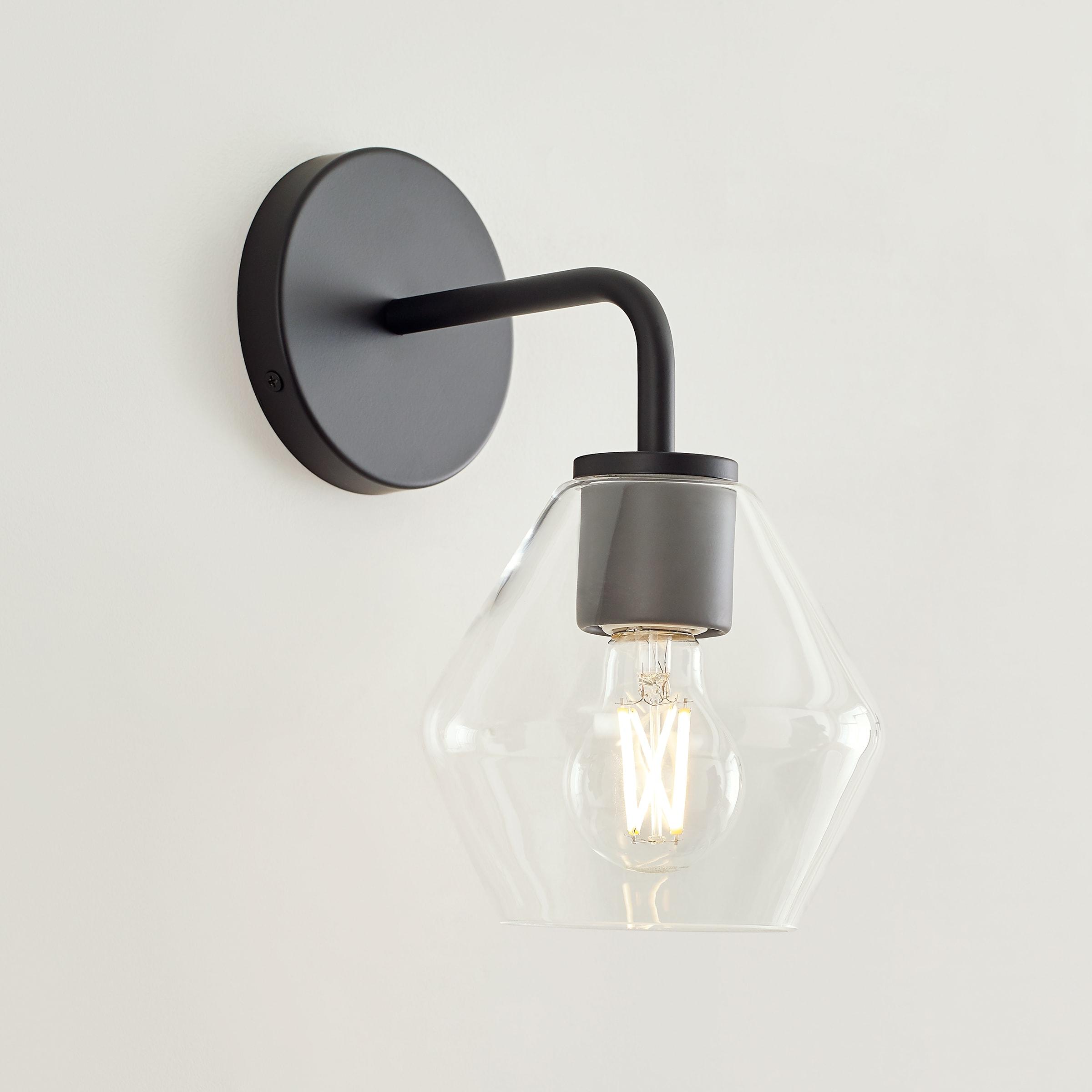 Midnight Black Industrial Farmhouse 1-Light Bath Vanity Pendant
