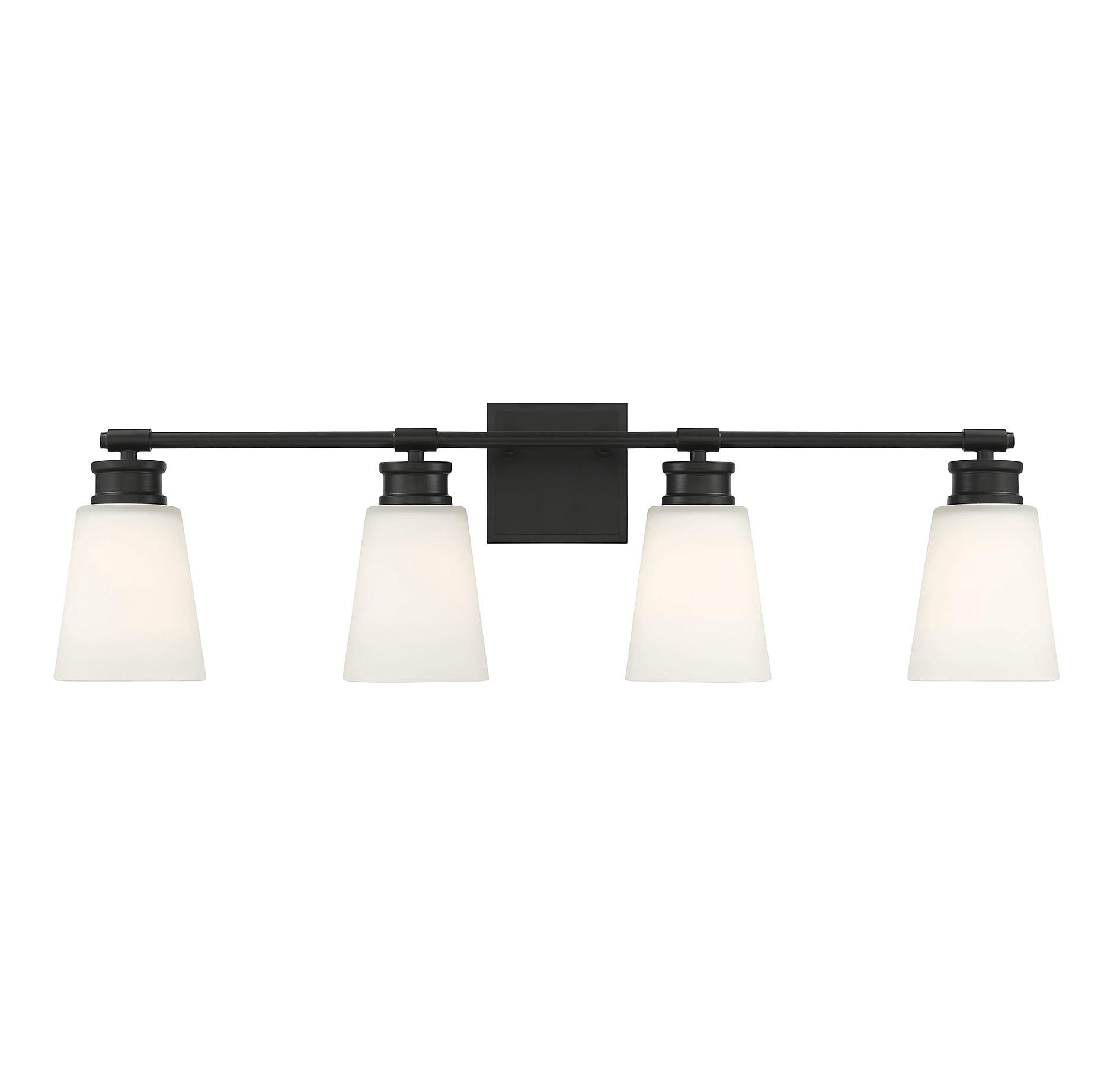 Trade Winds Billie 4-Light Bathroom Vanity Light in Matte Black