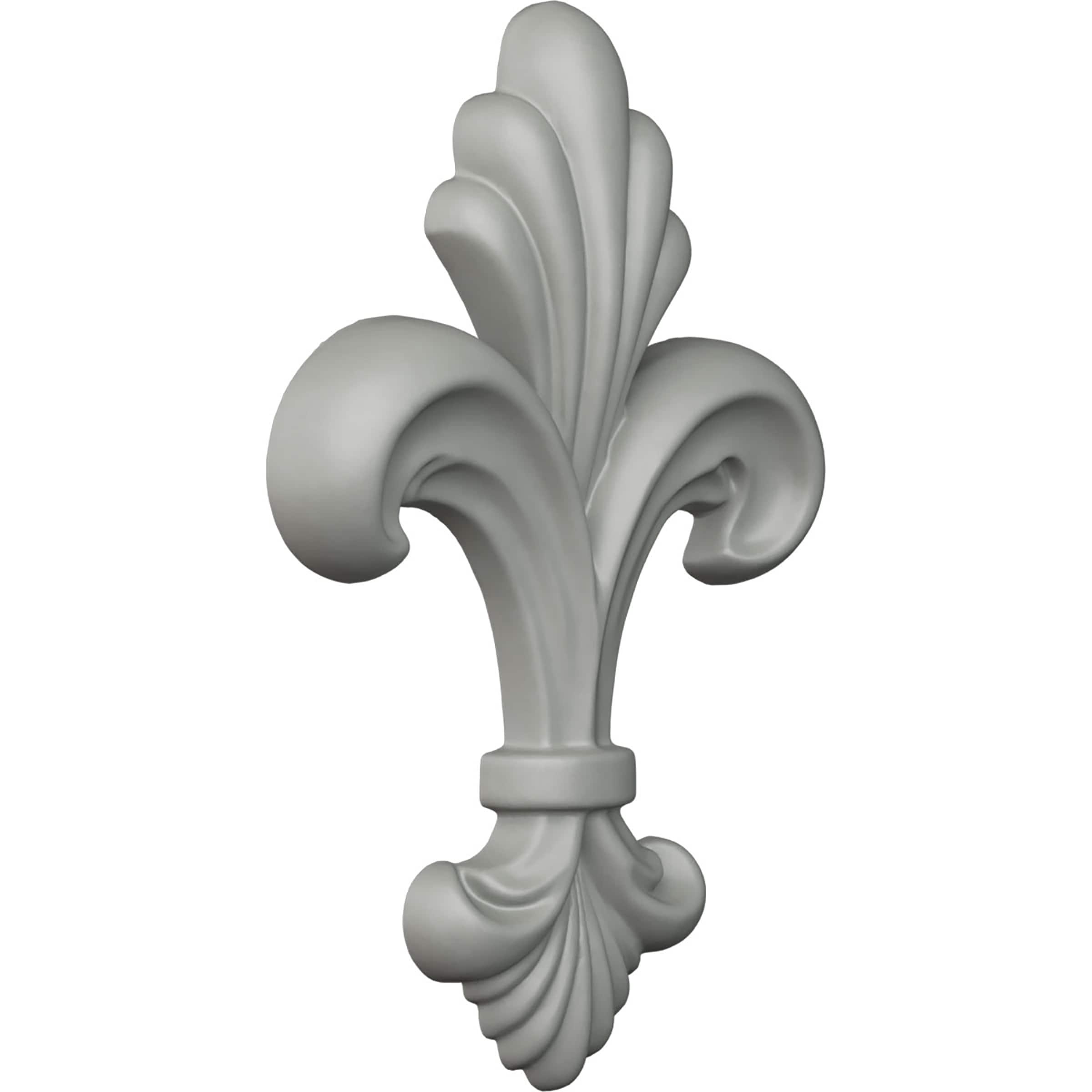 Ekena Millwork 4"W x 6"H x 5/8"P Fleur-de-lis Large Onlay