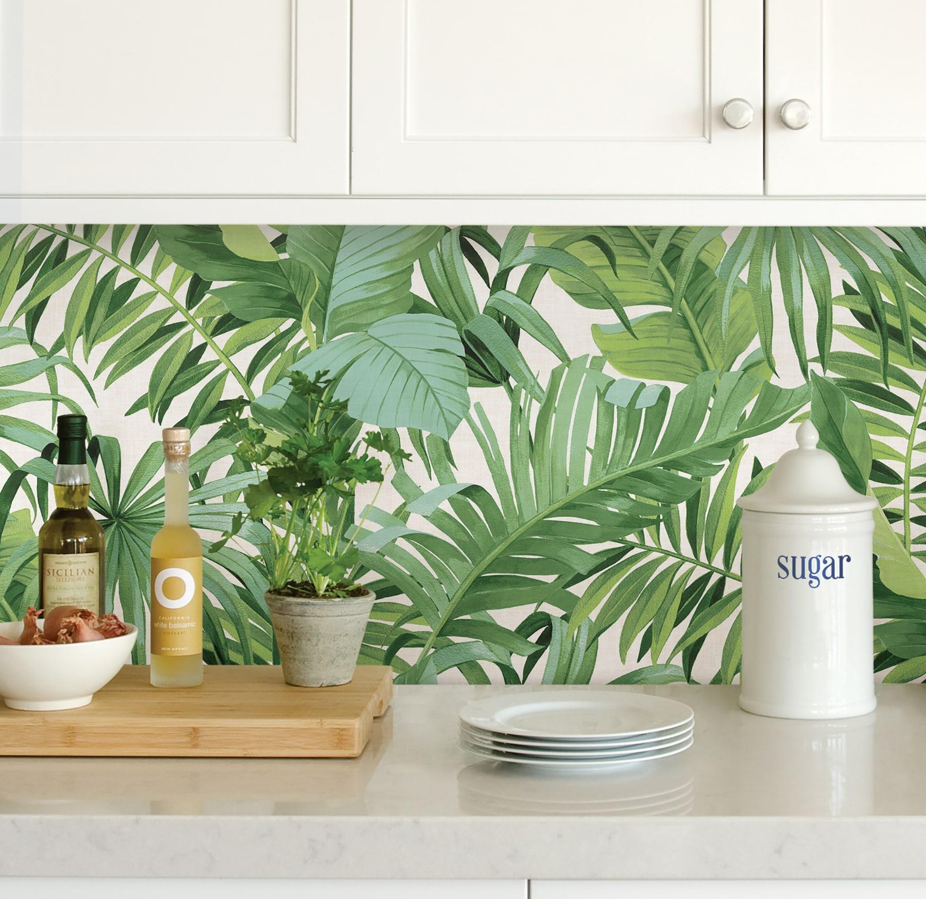 NuWallpaper Maui Vinyl Peel And Stick Wallpaper, 216-in by 20.5-in, 30.75 sq. ft.