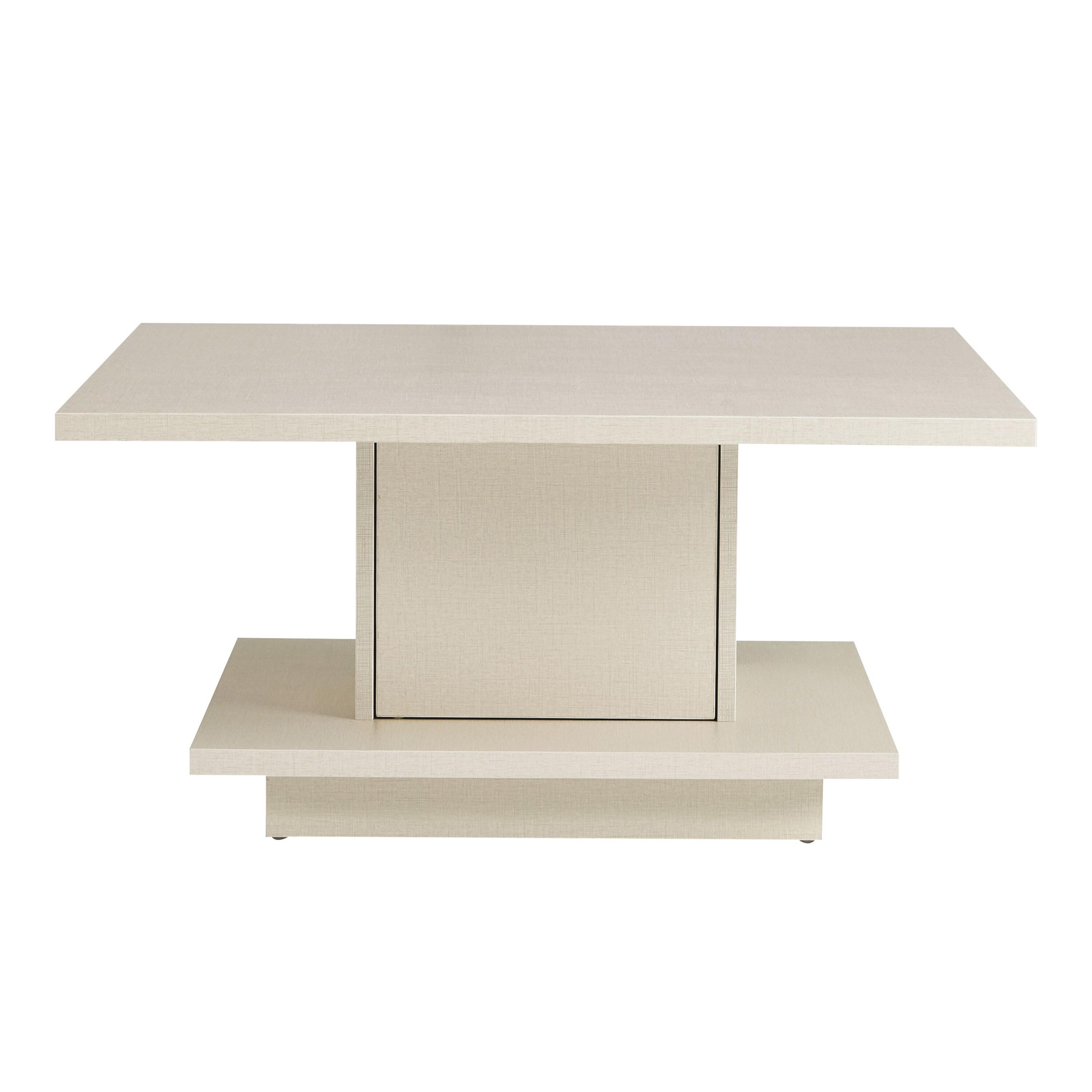 24/7 Shop At Home Traci 31" Square Coffee Table: Modern Design, Pedestal Base, MDF & Veneer