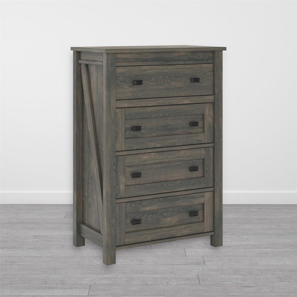 Farmington 4 Drawer Dresser, Weathered Oak