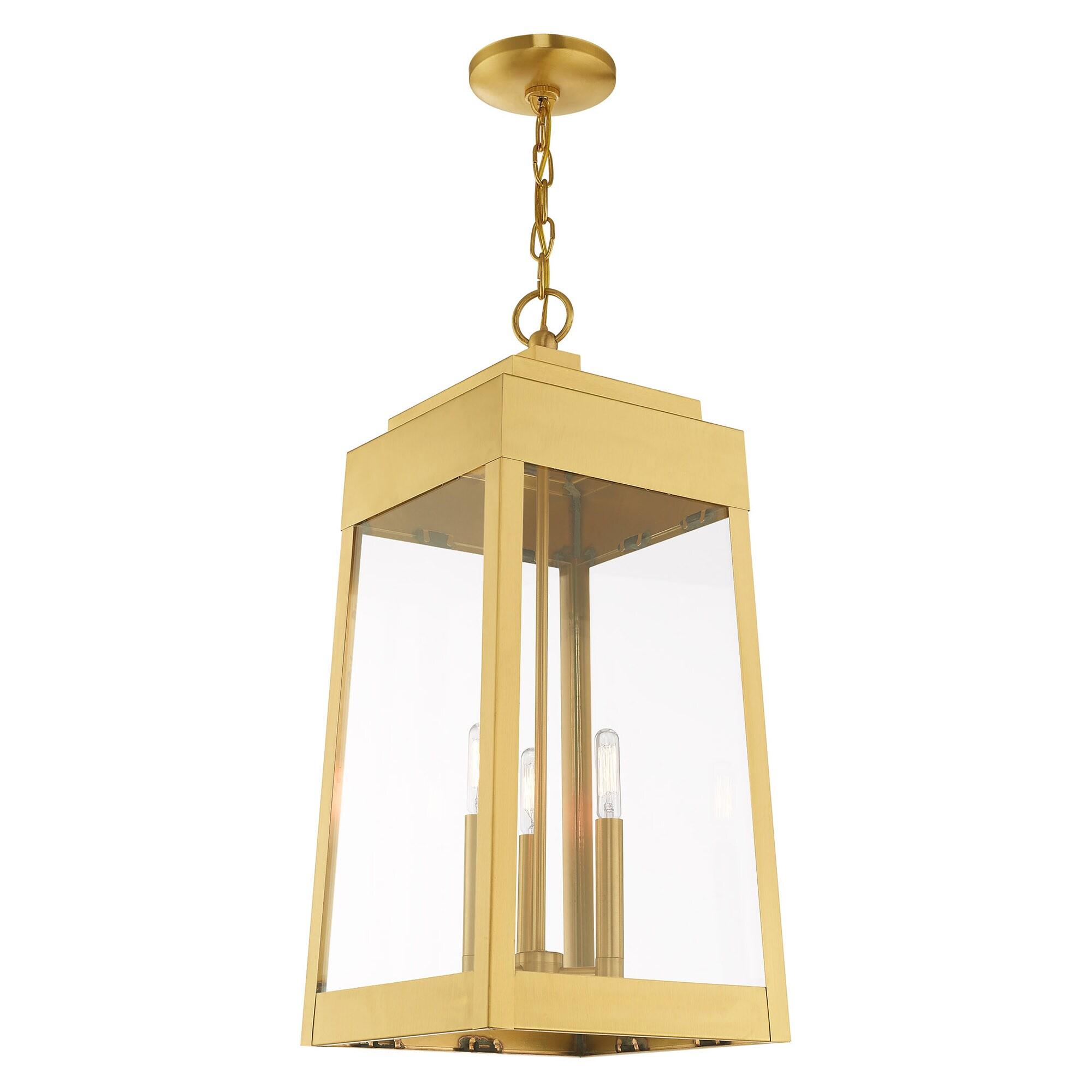 Livex Lighting - Oslo - 3 Light Outdoor Pendant Lantern in Mid Century Modern