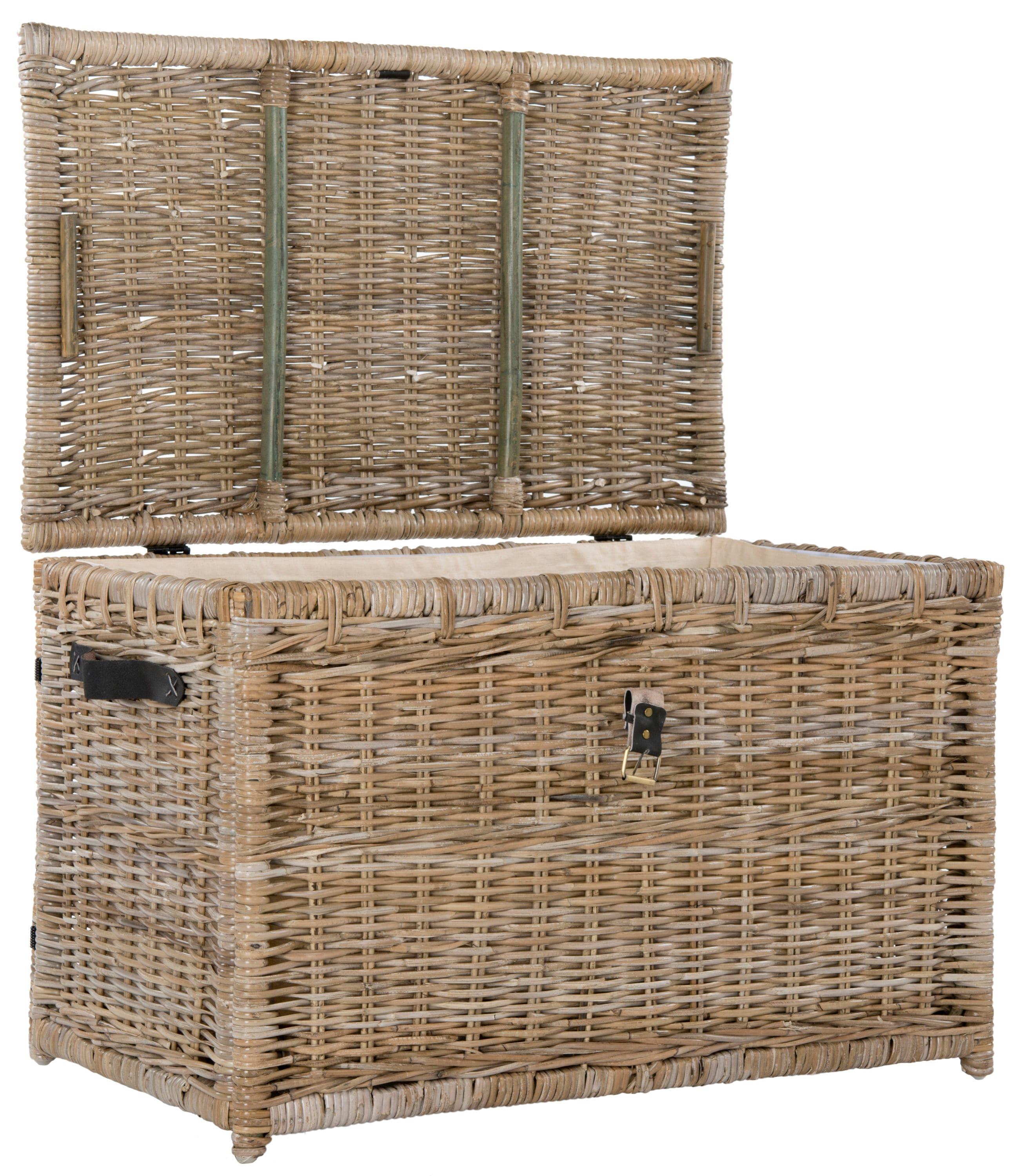 Michael 35" Wicker Storage Trunk, Natural