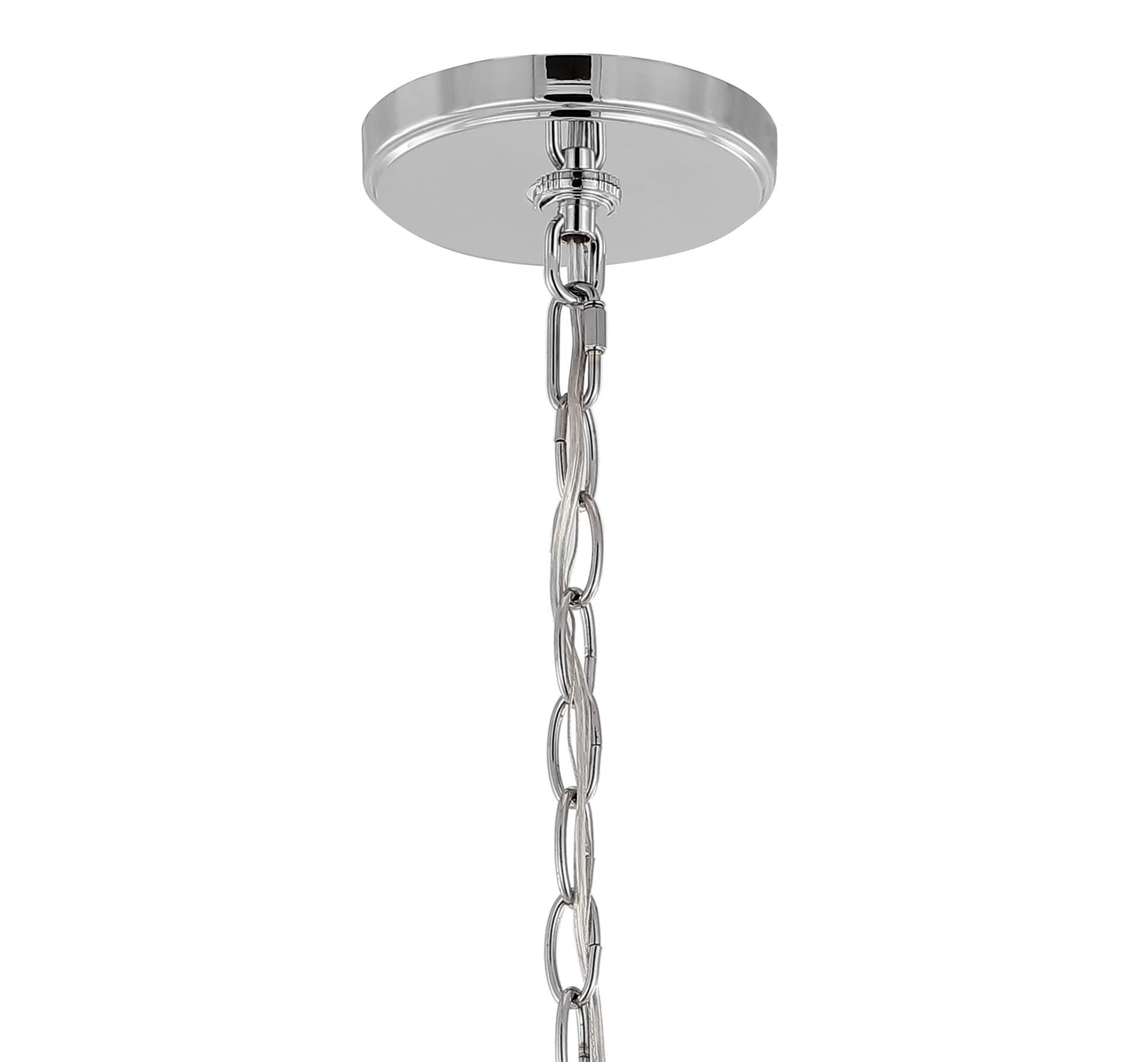 Camden 10" 3-Light Iron Classic Midcentury Pendant Lantern, Chrome