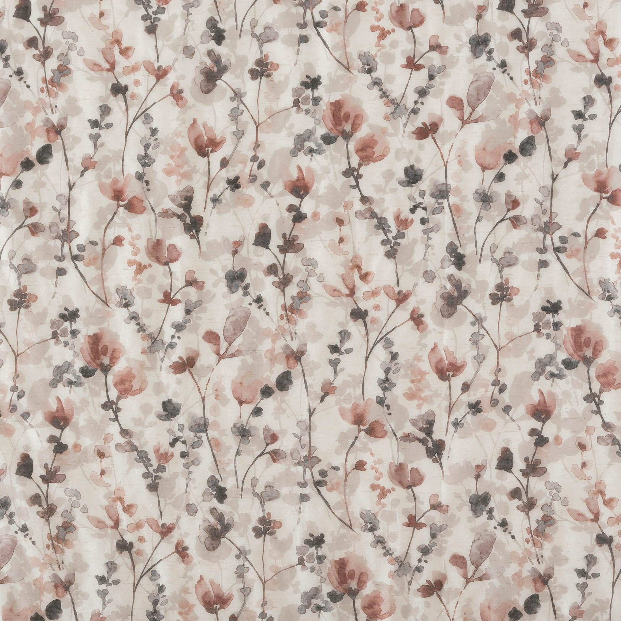 Scott Living Jessa Linen Blend Floral Semi-Sheer Rod Pocket Single Curtain Panel & Reviews | Wayfair