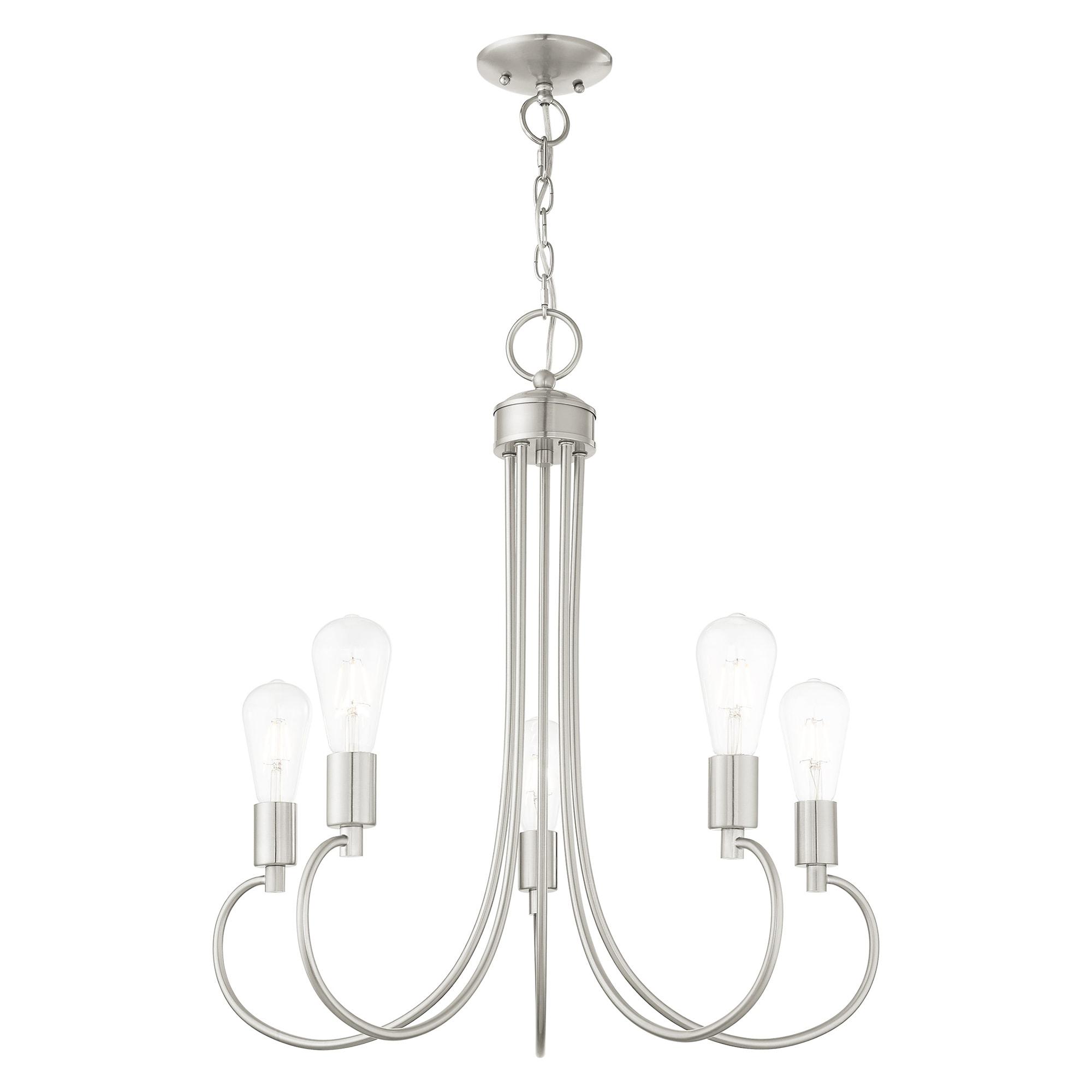 Livex Lighting Bari 5 - Light Chandelier in  Brushed Nickel