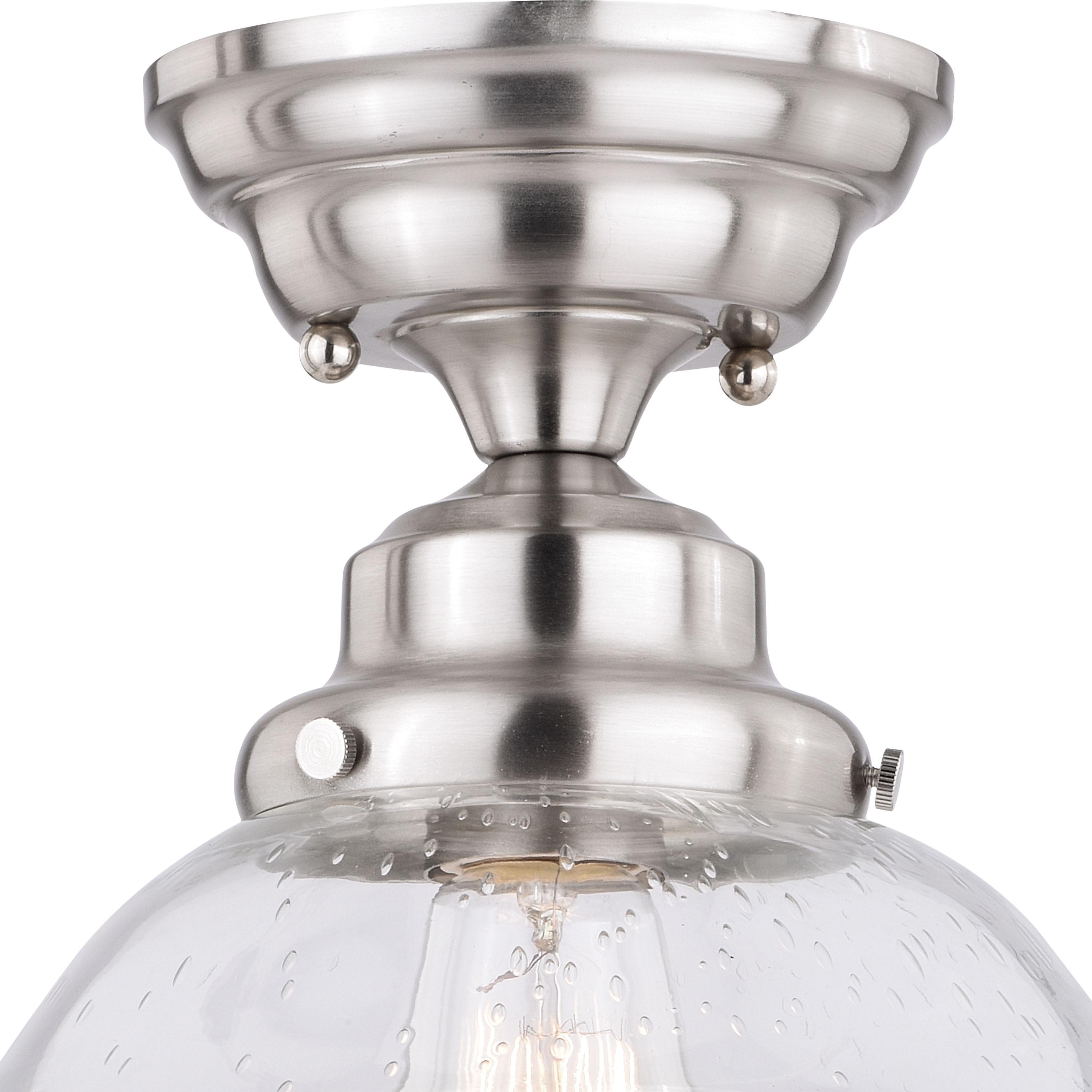 Vaxcel Huntley 1 - Light Flush Mount in  Satin Nickel