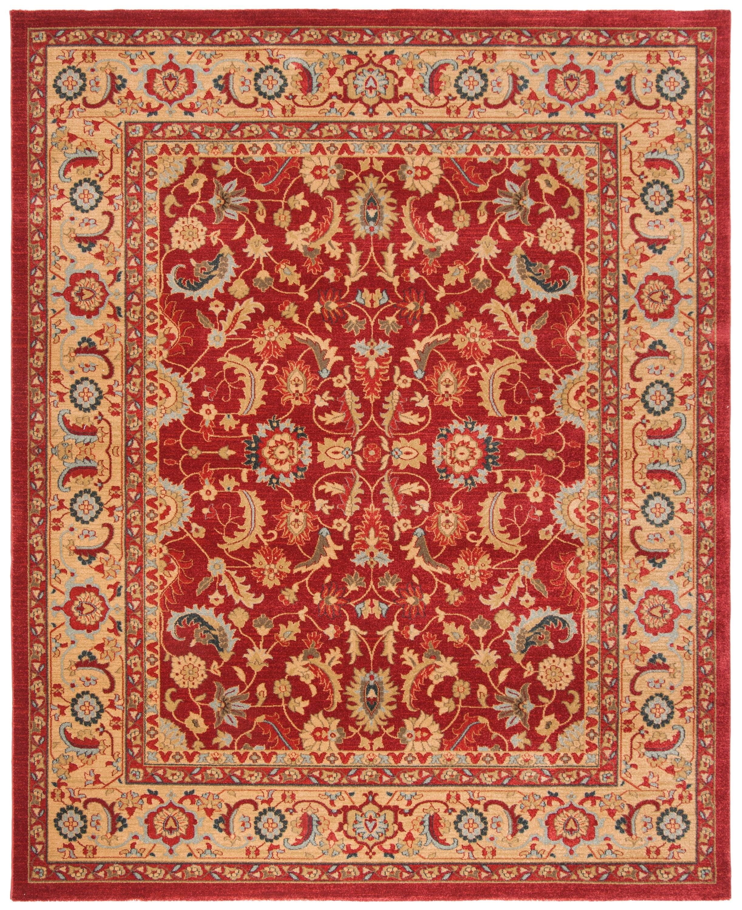 Mahal MAH699 Power Loomed Indoor Area Rug - Red/Natural - 8'x11' - Safavieh.