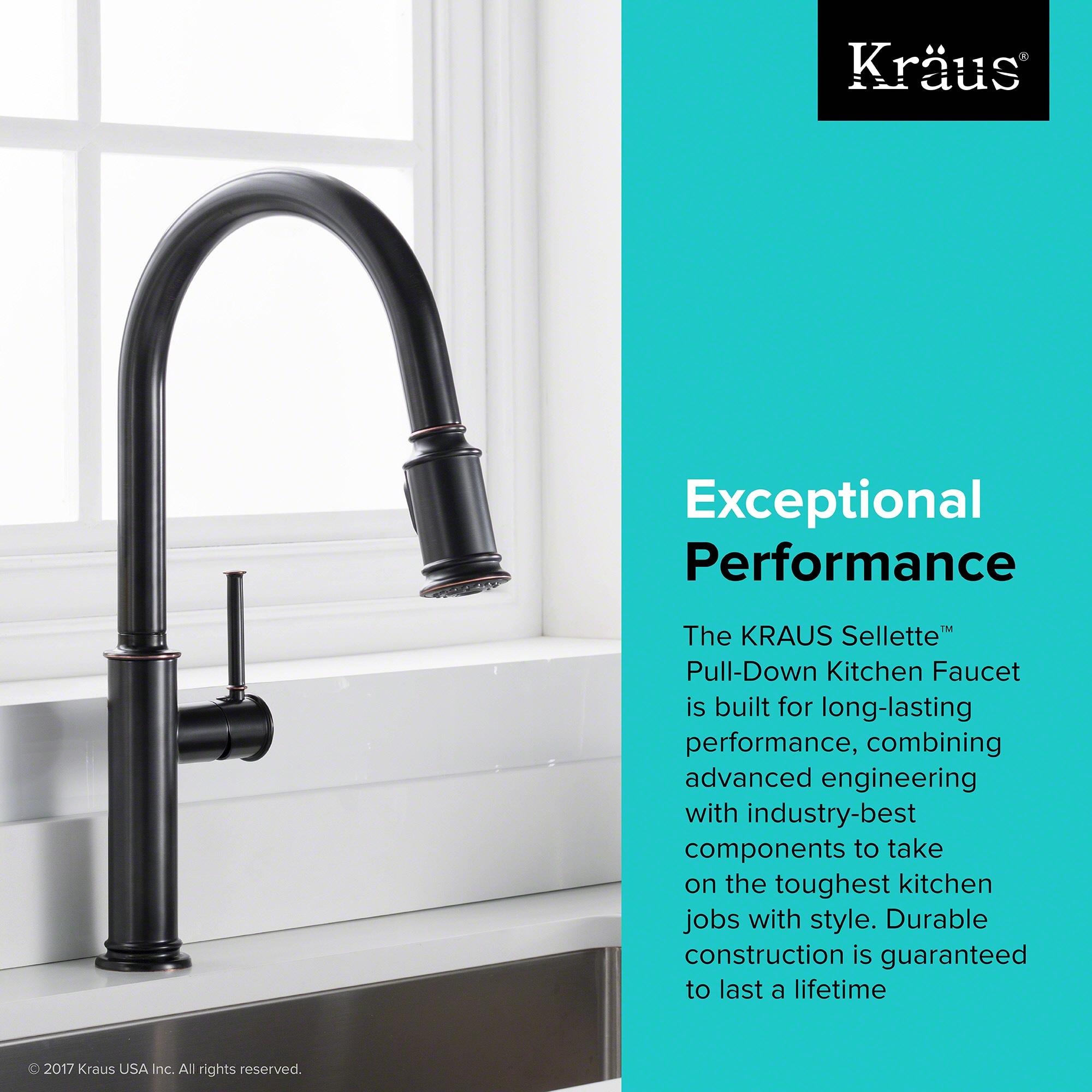 Sellette Pull Down Single Handle Kitchen Faucet
