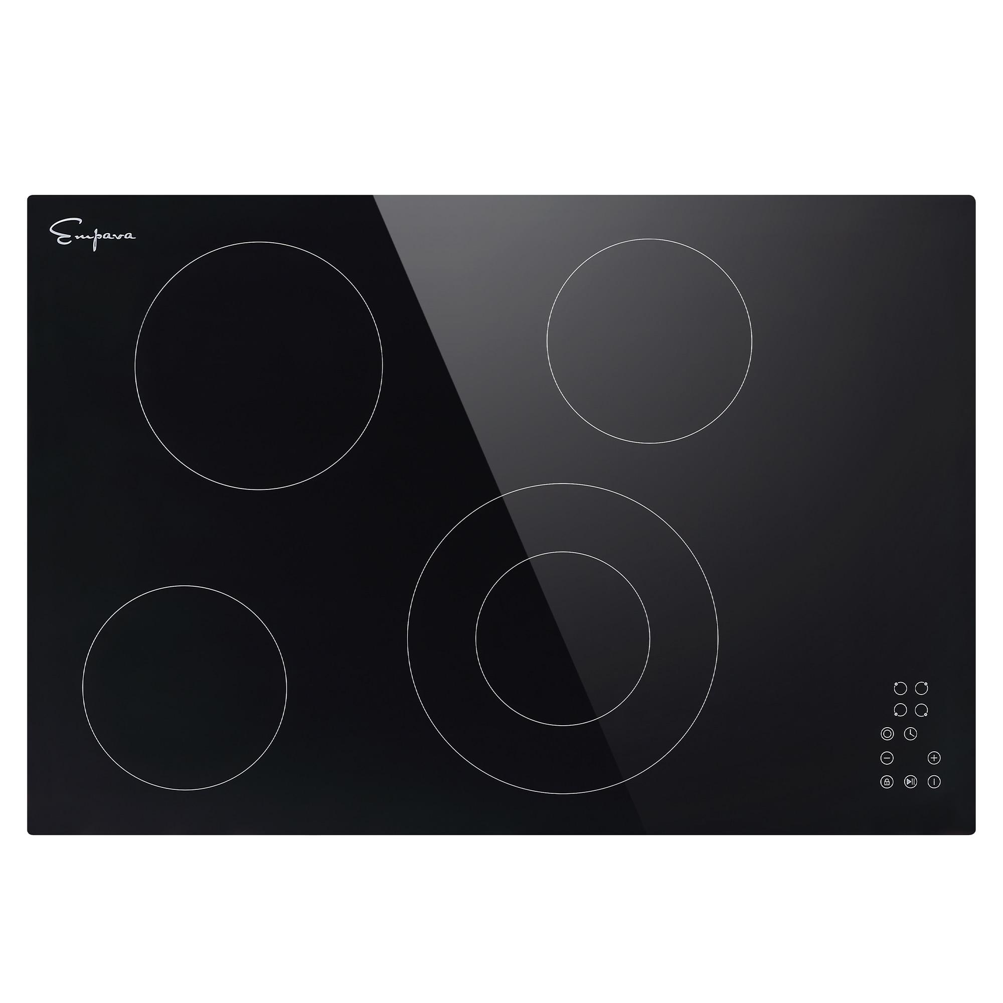 Empava 30" Black Electric 4 Burner Cooktop