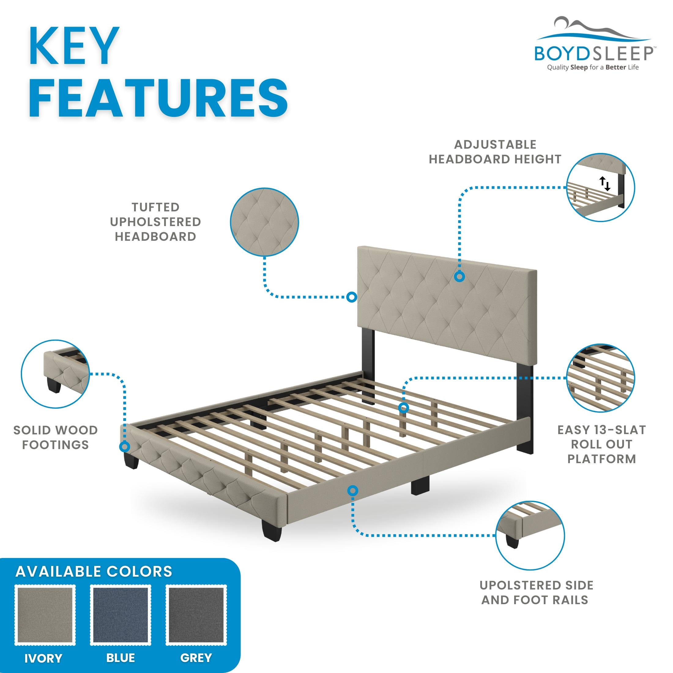 Boyd Sleep CHBU961QN Clara Upholstered  Platform  Bed
