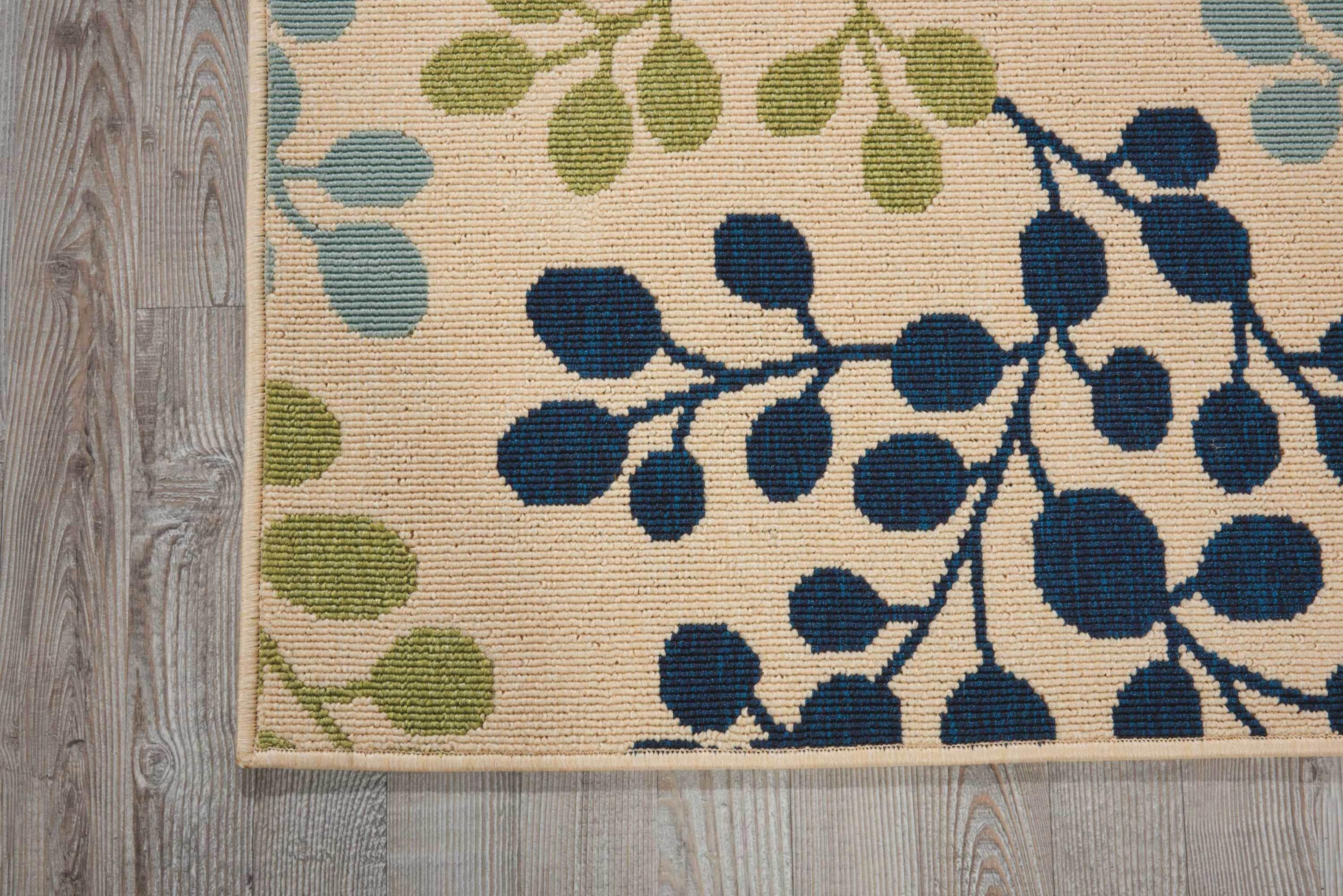 Nourison Caribbean Ivory Indoor/Outdoor Area Rug CRB01 2'3" x 7'6"