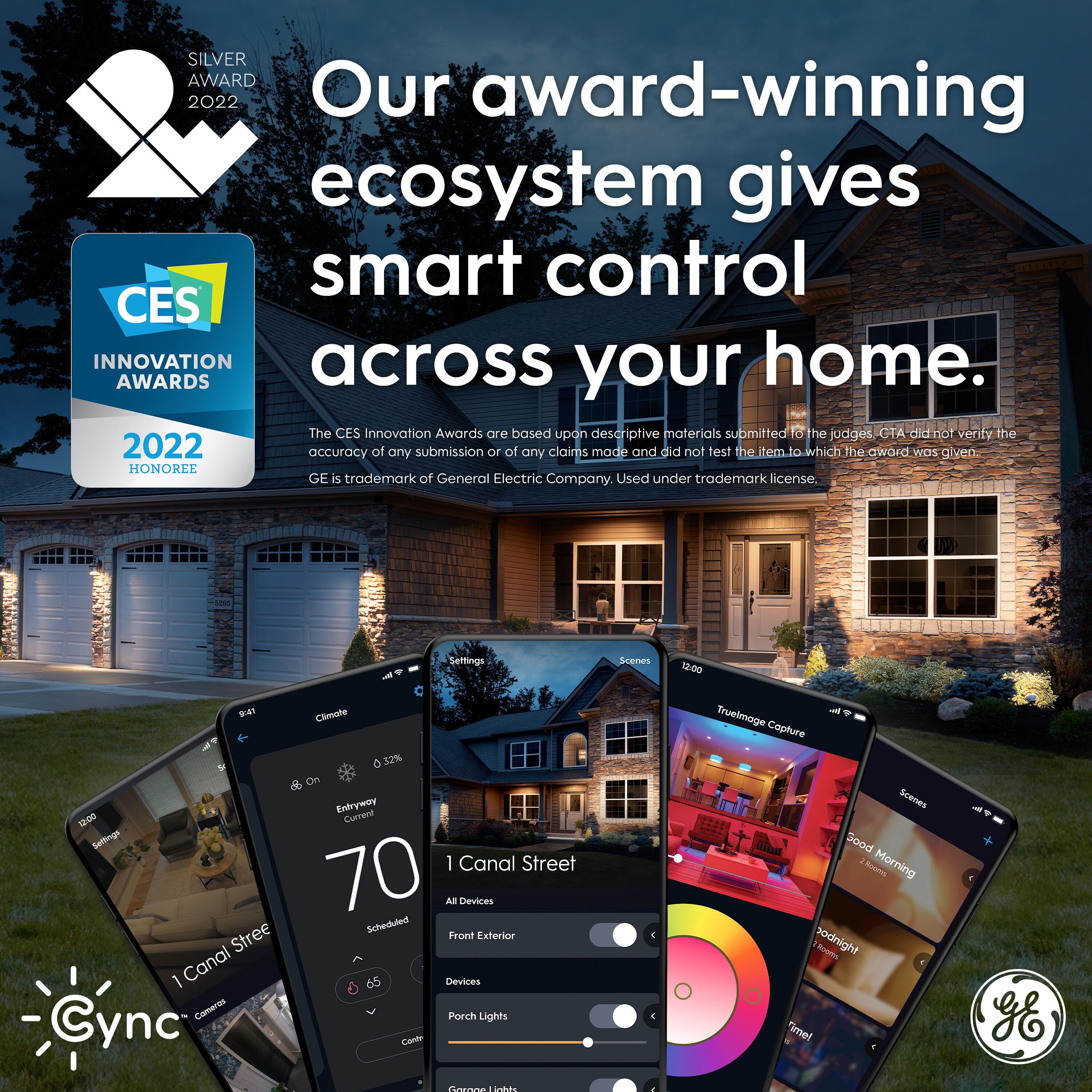 C by GE On/Off 3-Wire Smart Switch - Works with Alexa + Google Home Without Hub, Button Style Smart Switch, Single-Pole/3-Way Replacement, White