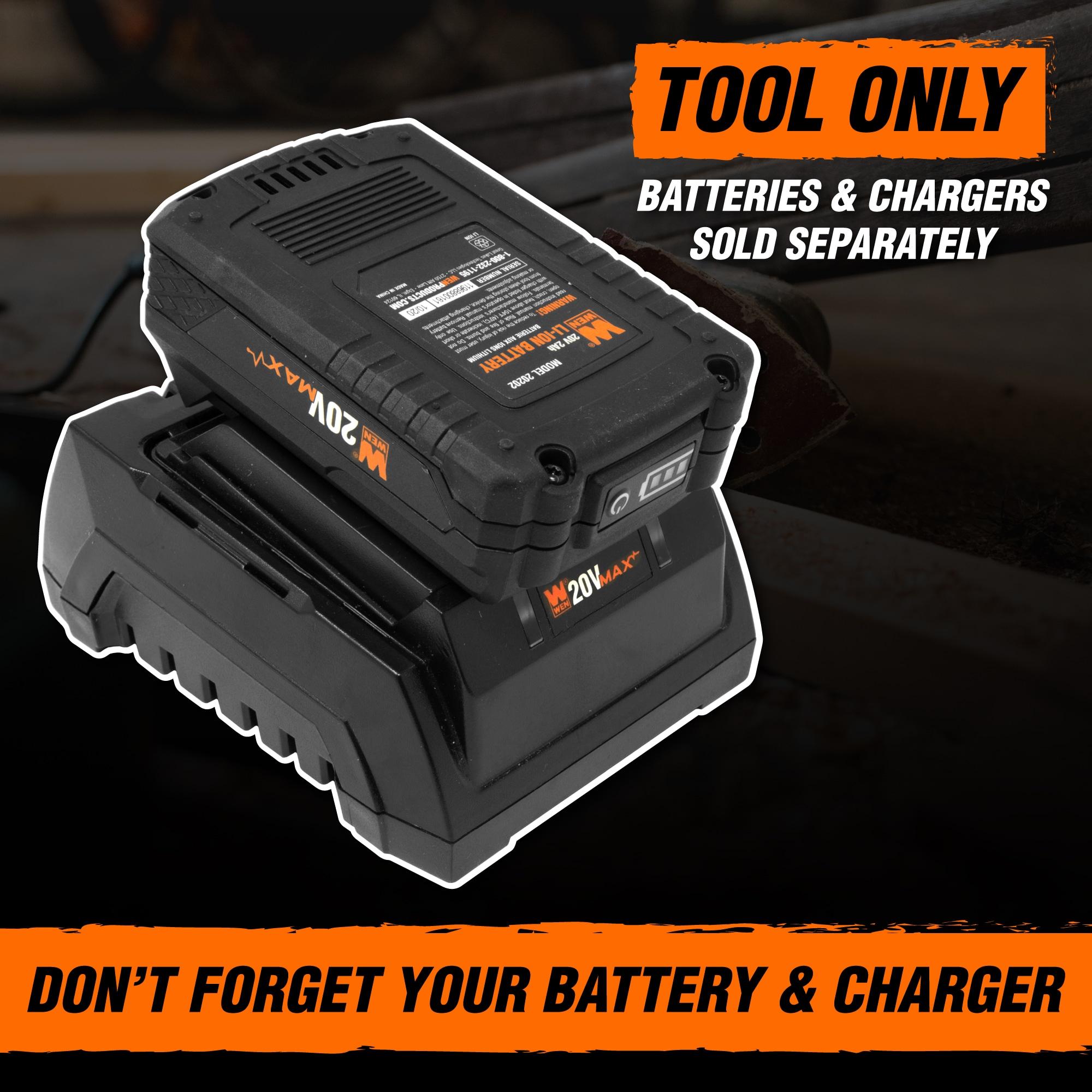 WEN 20V Max Cordless Handheld Vacuum Cleaner Kit (Tool Only – Battery Not Included)