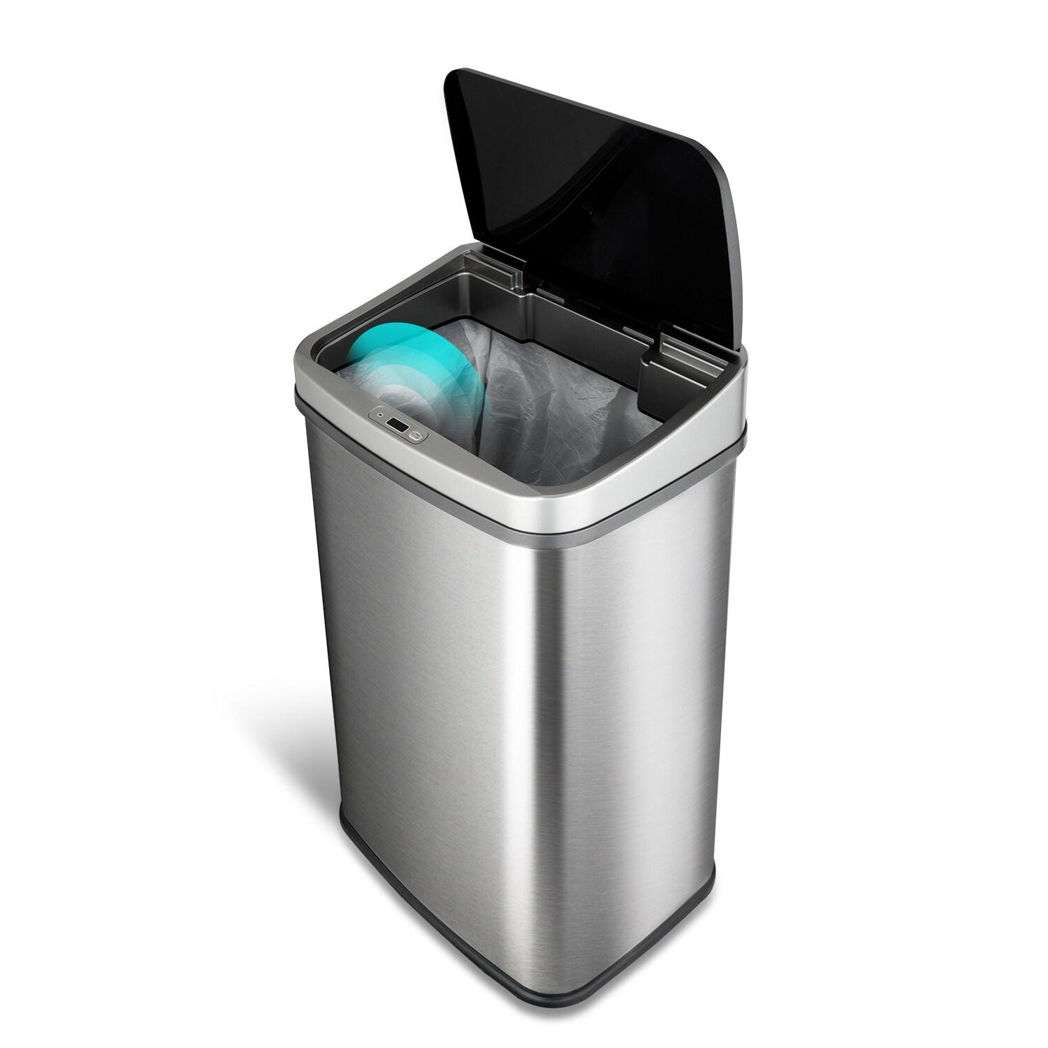 Nine Stars 13.2 Gallon Stainless Steel Motion Sensor Trash Can