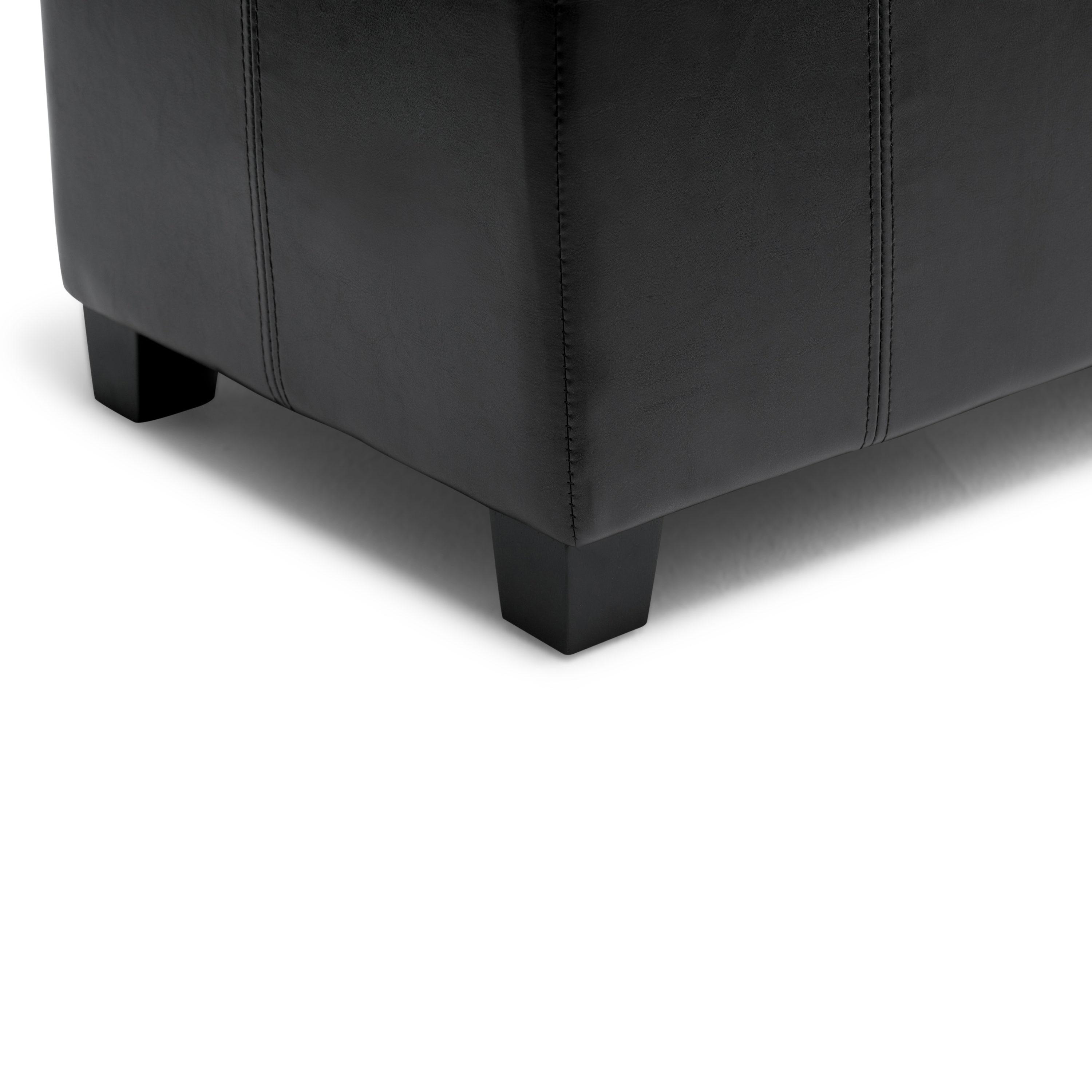 Dover Faux Leather Ottoman