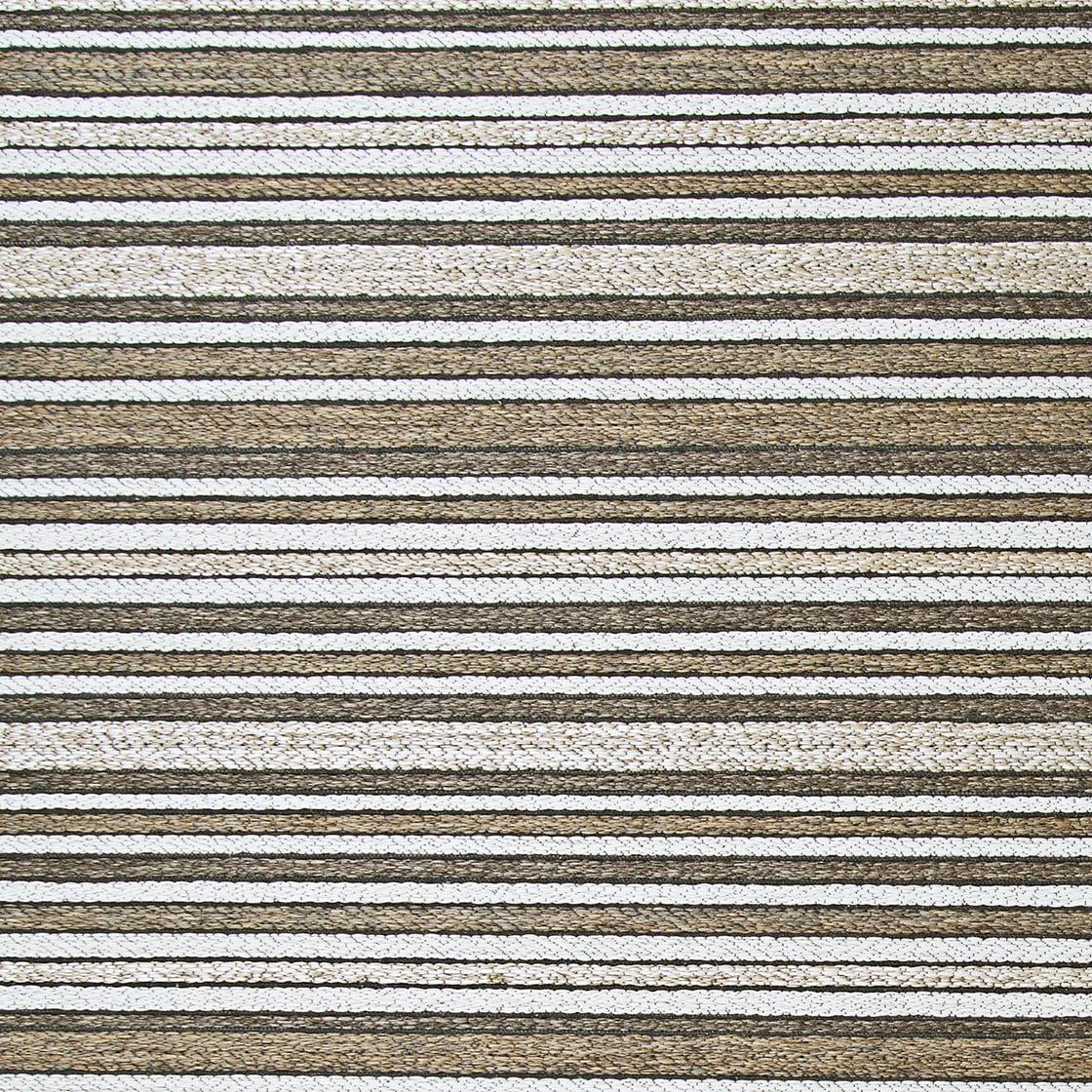 Couristan Cape 3 x 5 (ft) Loomed Polypropylene Light Brown-Ivory Rectangular Indoor/Outdoor Stripe Area rug