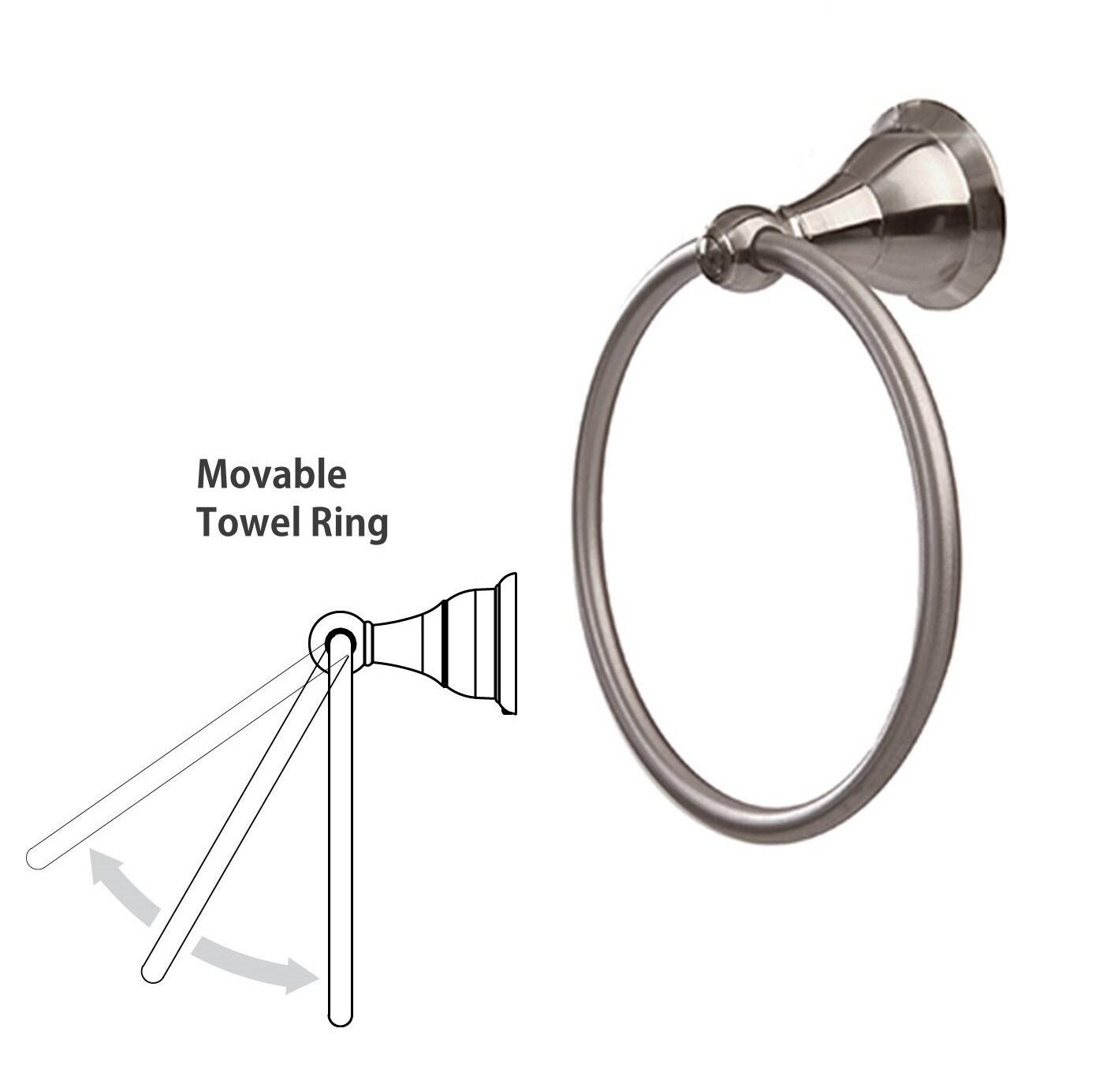 ARISTA Summit Collection 4-Piece Bathroom Hardware Set in Satin Nickel