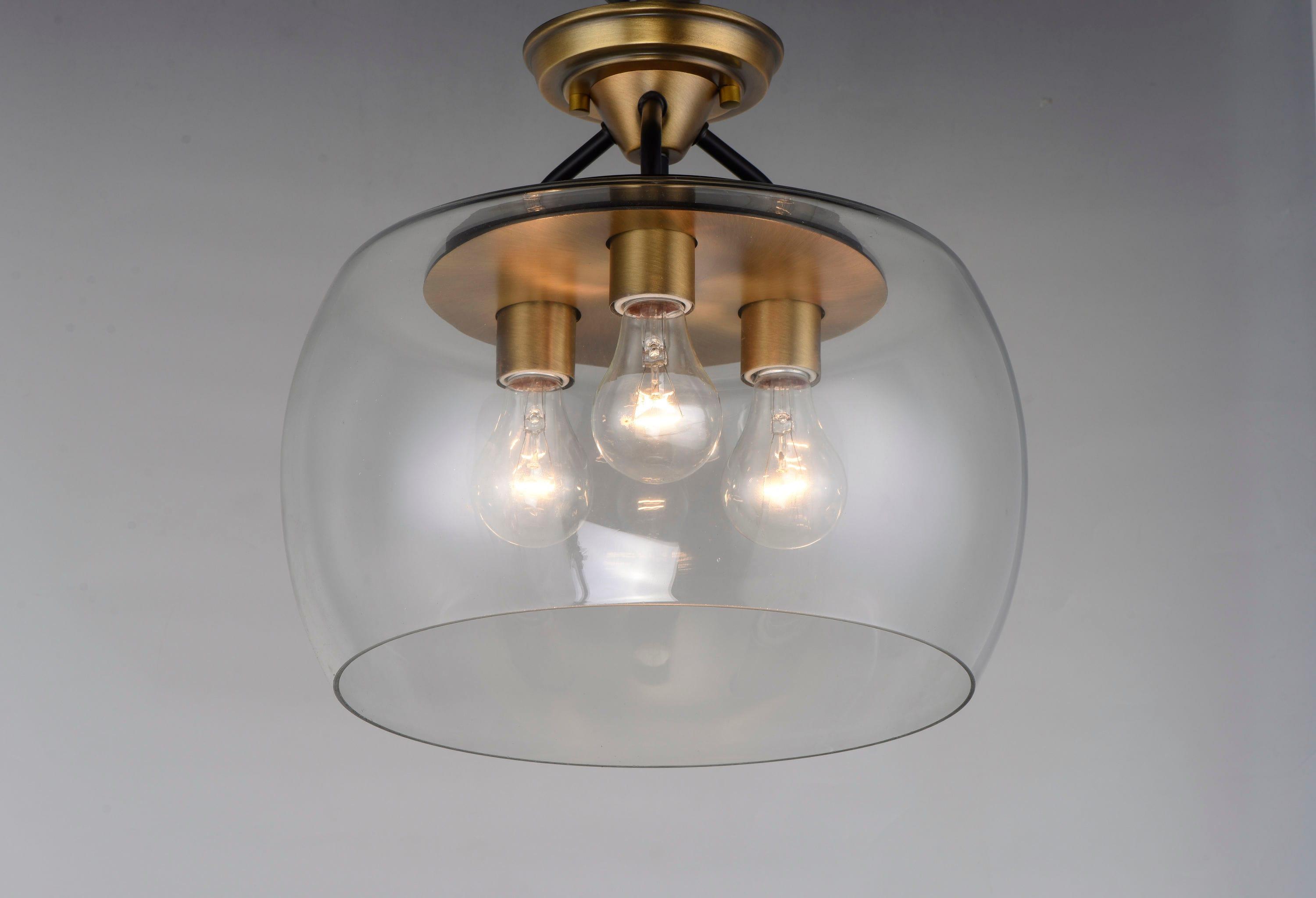 Maxim Lighting Goblet 3 - Light Semi-Flush Mount in  Bronze/Antique Brass