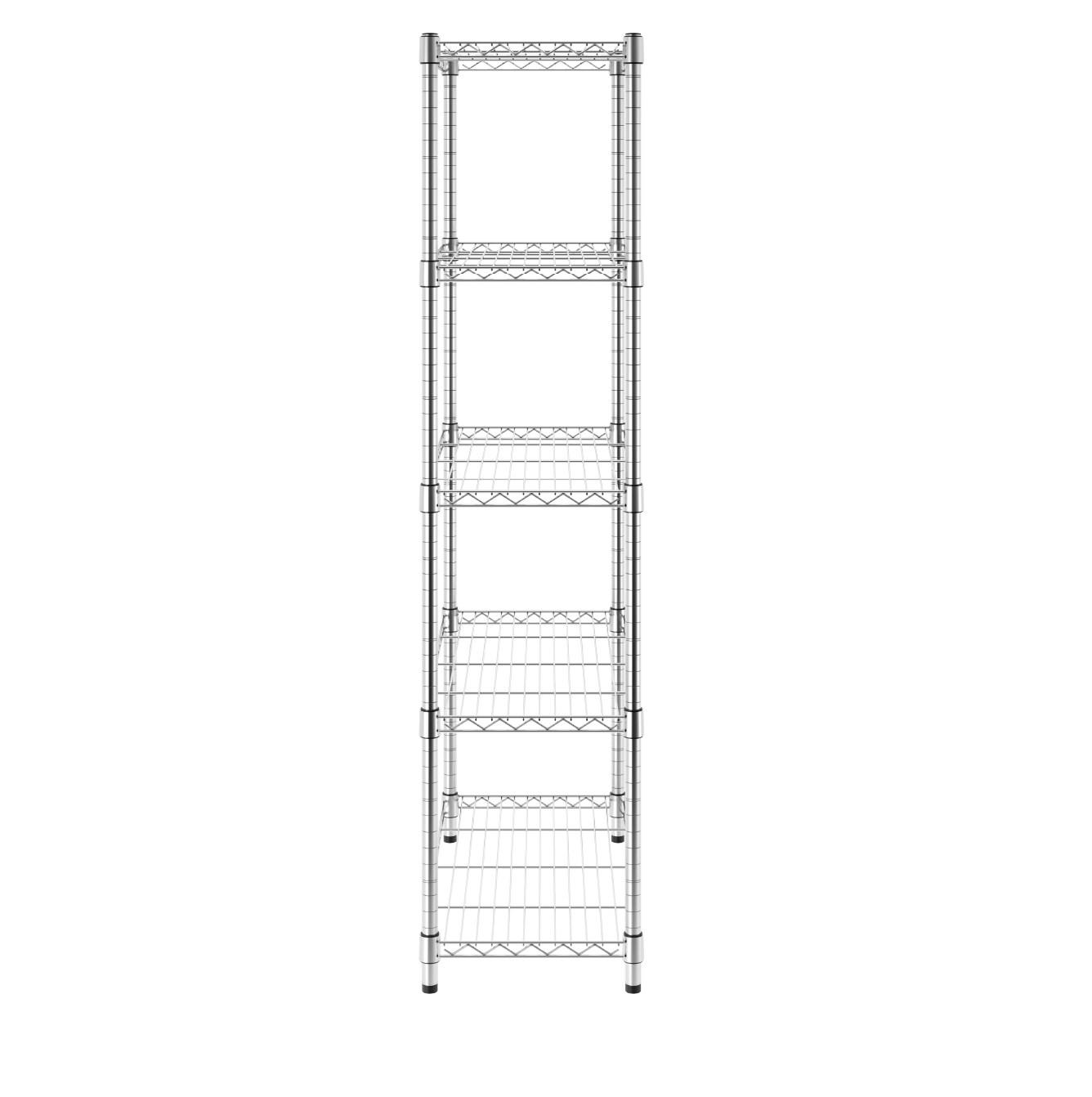 SafeRacks 30"x14"x60" 5-Tier Steel Wire Shelving with Adjustable Shelves - 3000 lb Capacity