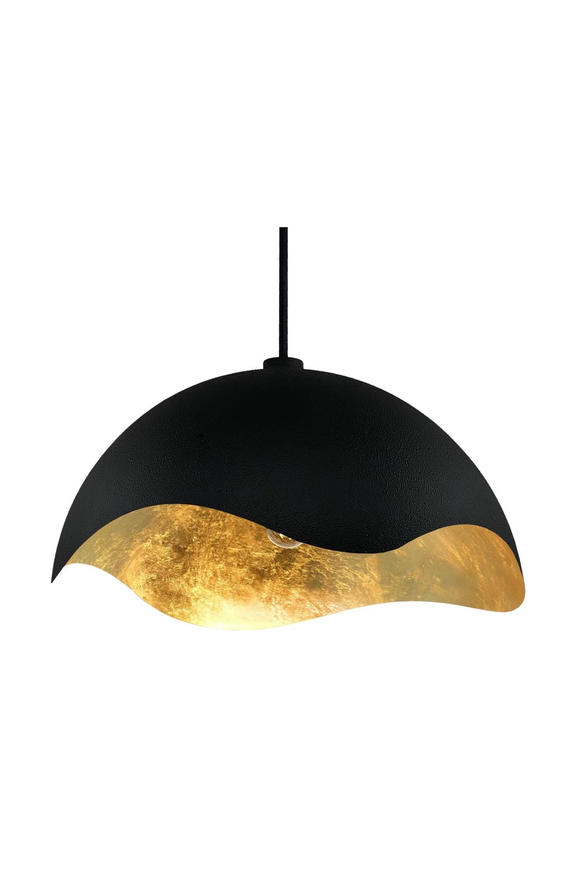 George Kovacs by Minka George Kovacs Eclos 23" Wide 1 Light Pendant In Sand Coal W/Gold Leaf Finish