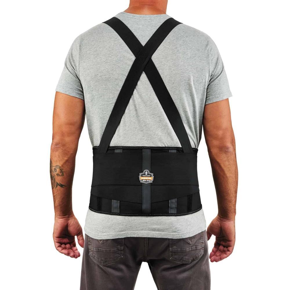 Ergodyne 11604 ProFlex 1100SF Back Support Brace, 8" Spandex Belt, Patented Stays Provide Added Support, Large,Black