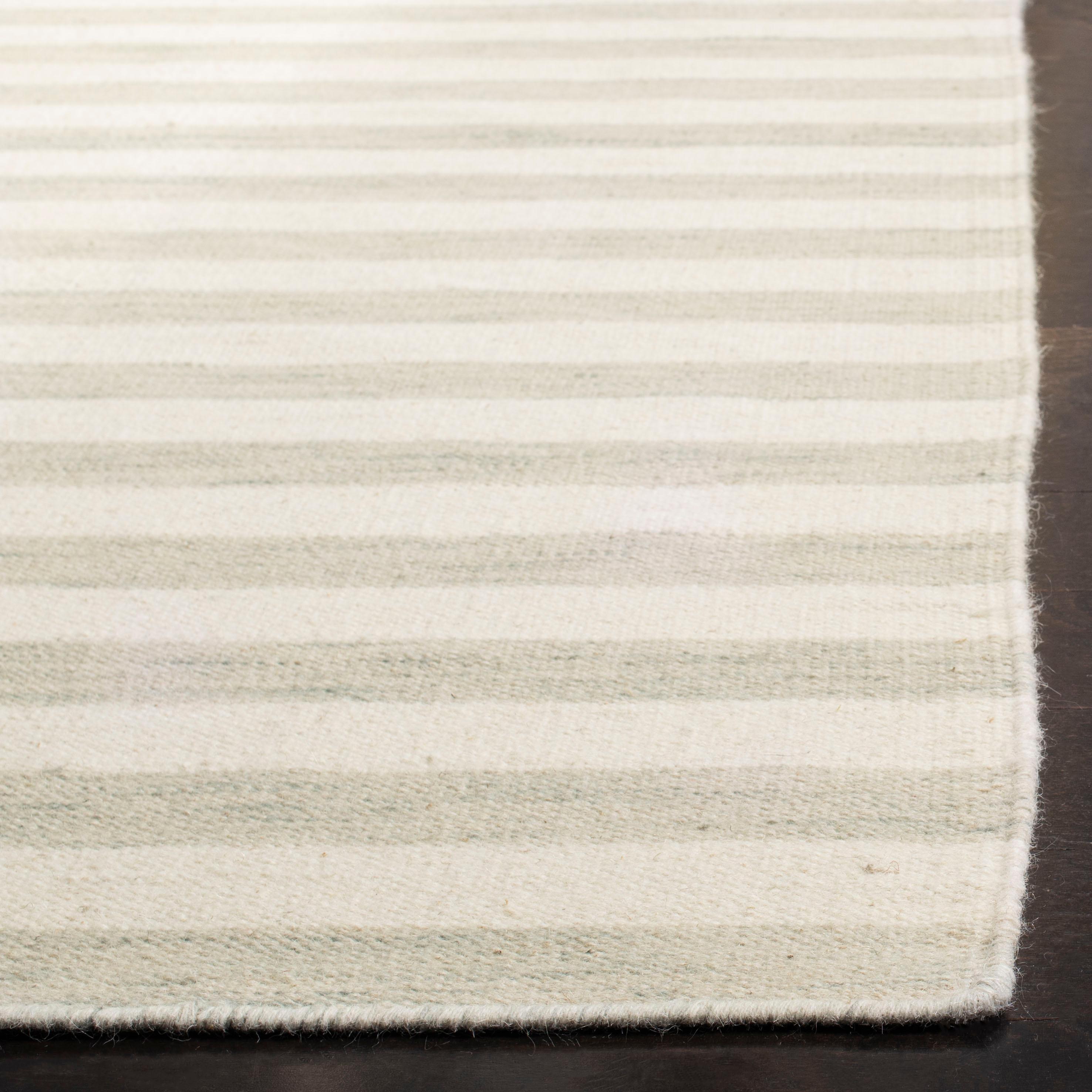 Dhurries DHU575 Hand Woven Runner Rug - Light Blue/Ivory - 2'6"x10' - Safavieh.