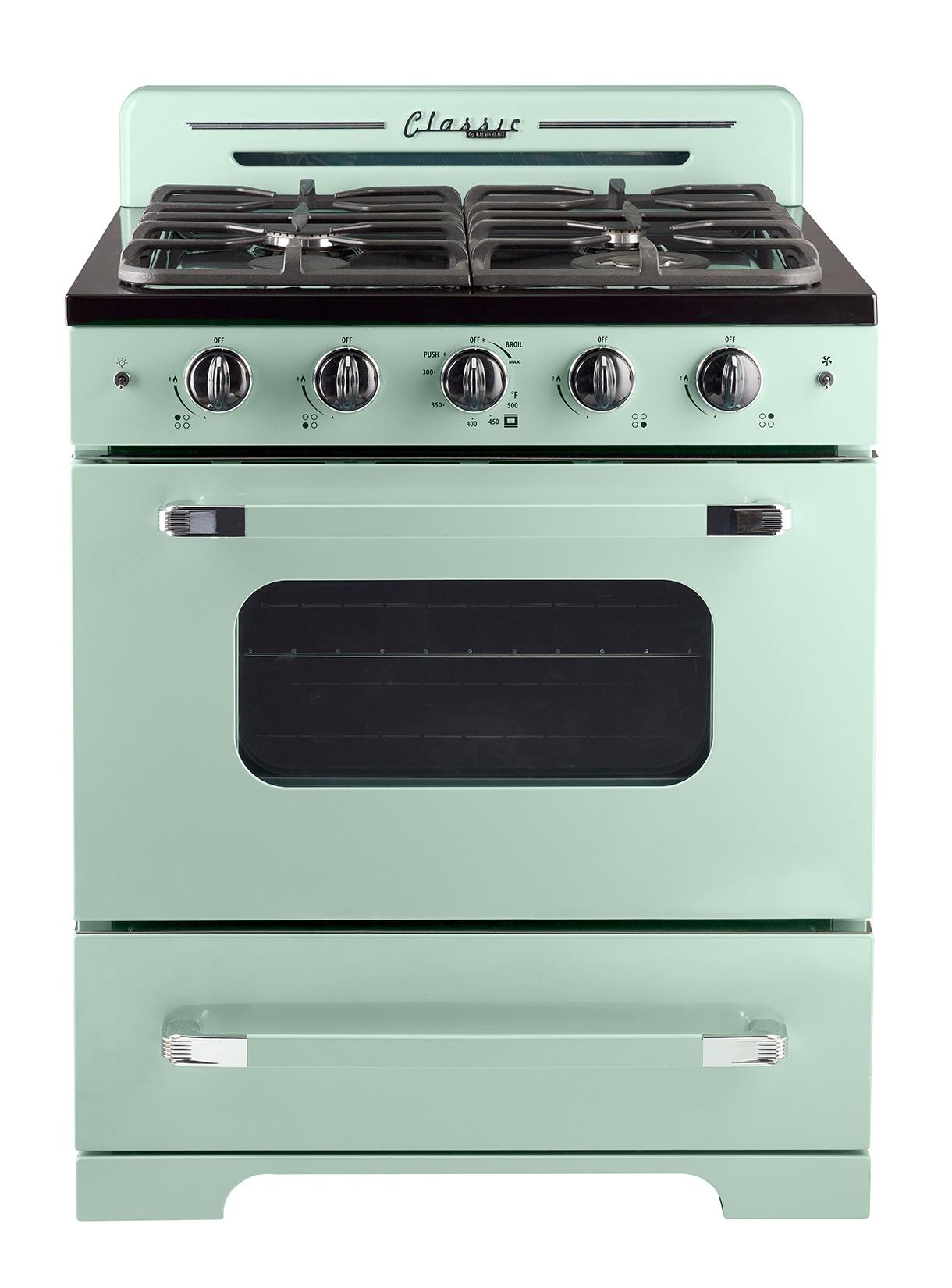 Unique Appliances Classic Retro 30" 4 burner 3.9 cu. ft. Freestanding Gas Range with Convection Oven UGP-30CR LG