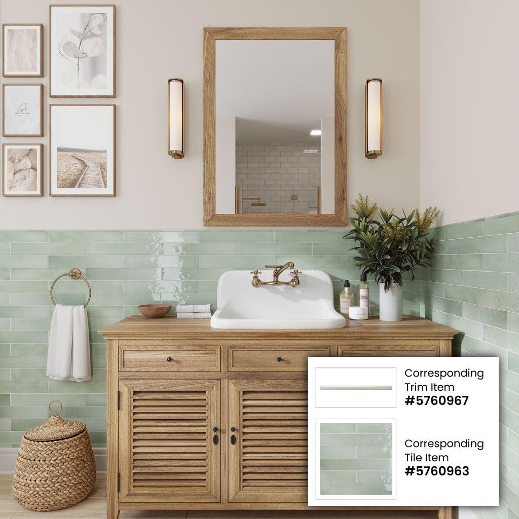2.56'' W x 15.75'' L Ceramic Subway Singular Tile
