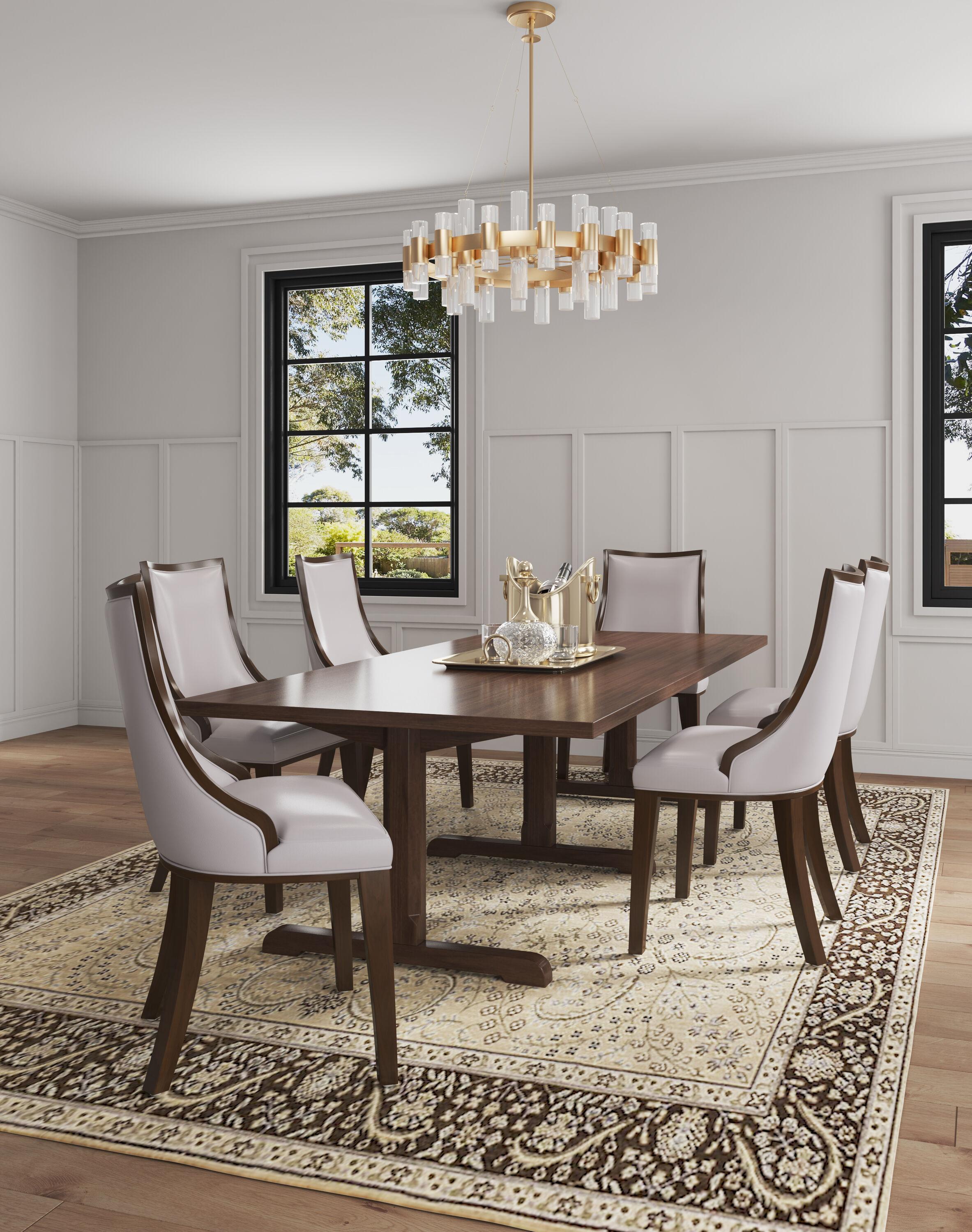 Manhattan Comfort Grand 18.5" Faux Leather Dining Chair in Gray (Set of 4)