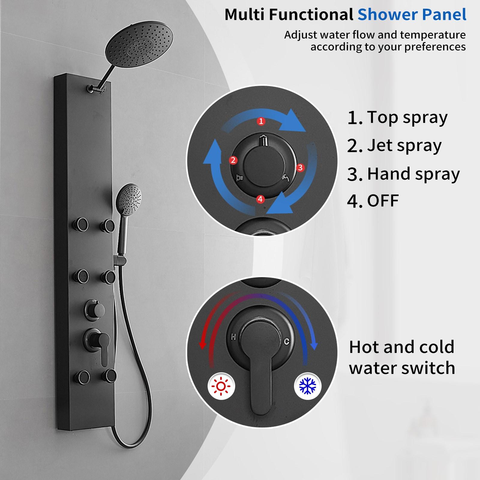 60.55'' Shower Panel with Adjustable Shower Head