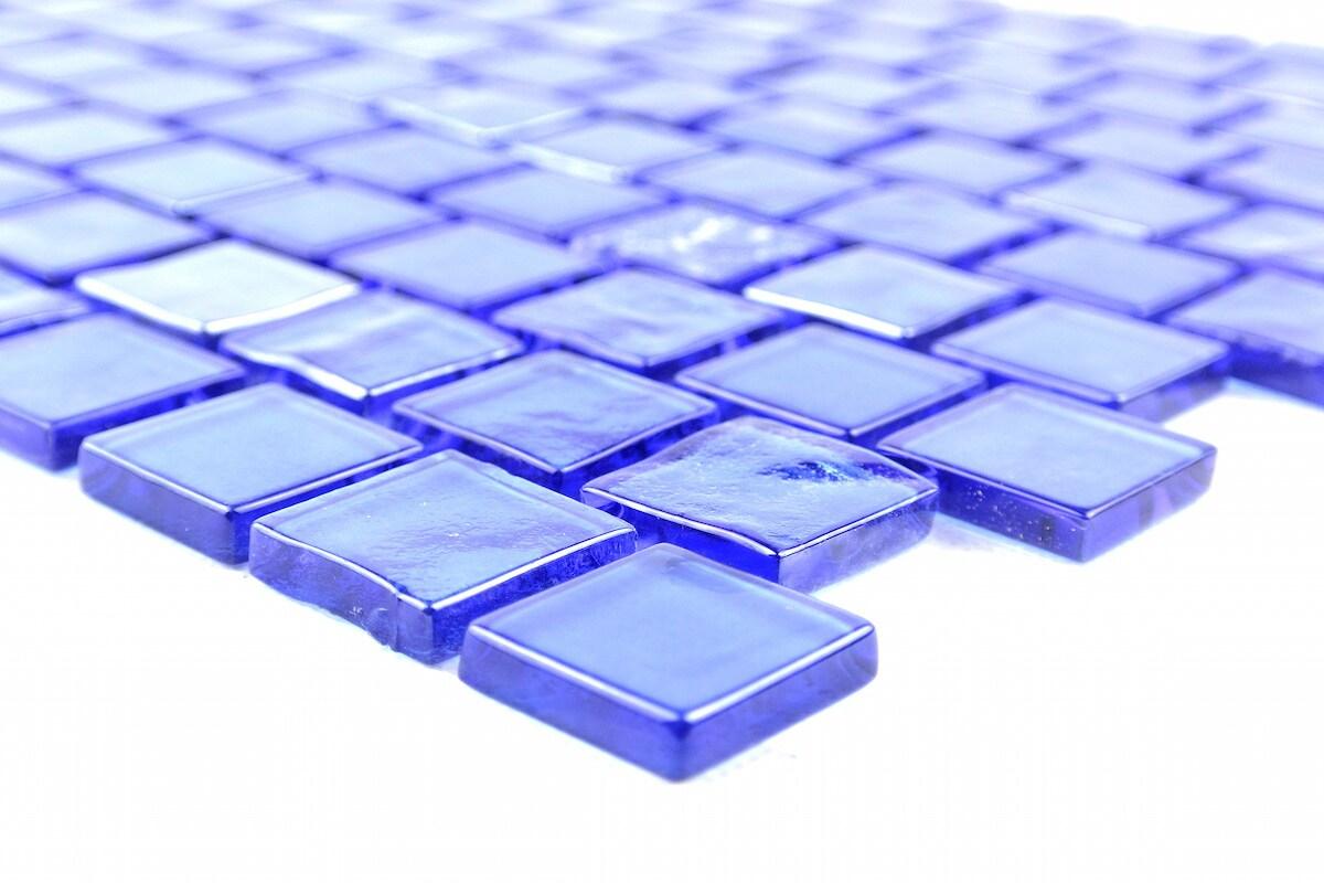 Abolos Landscape 1 in. x 1 in. Translucent Glass Plastic Face Mounted Brick Mosaic Designer Pool Tile