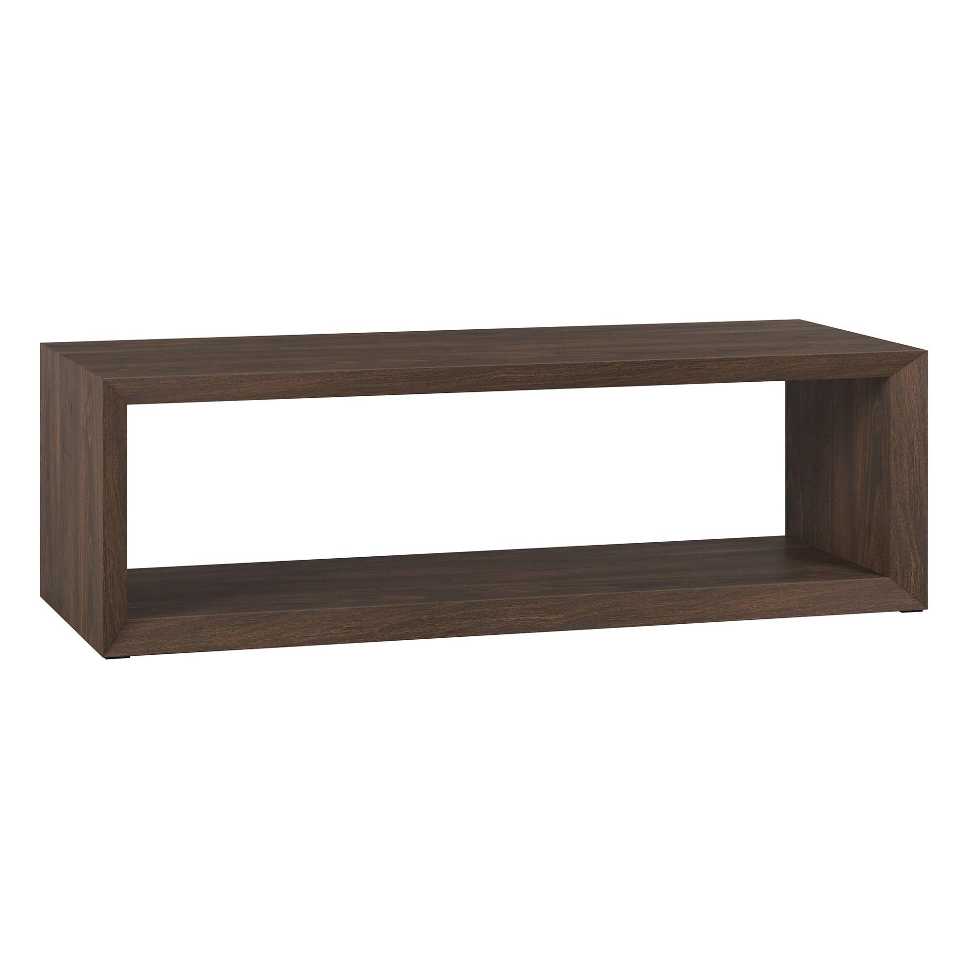 Foxtrot Faux Wood Coffee Table With Shelf