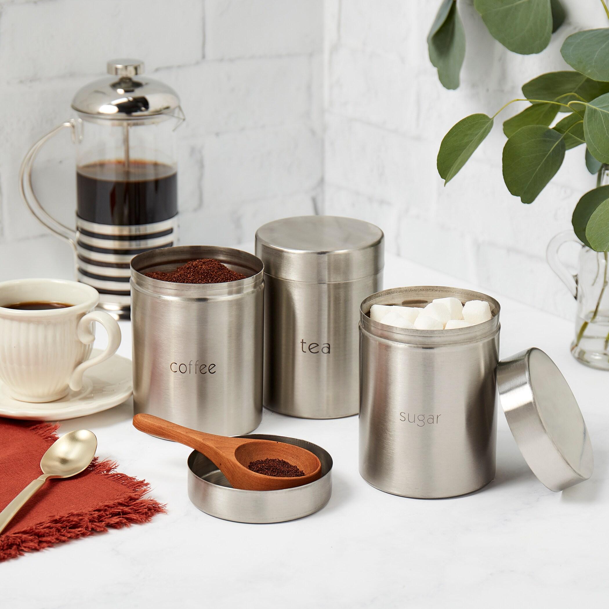 Basic Essentials Prep and Tools Basic Essentials 3 piece Stainless Steel Canister Set