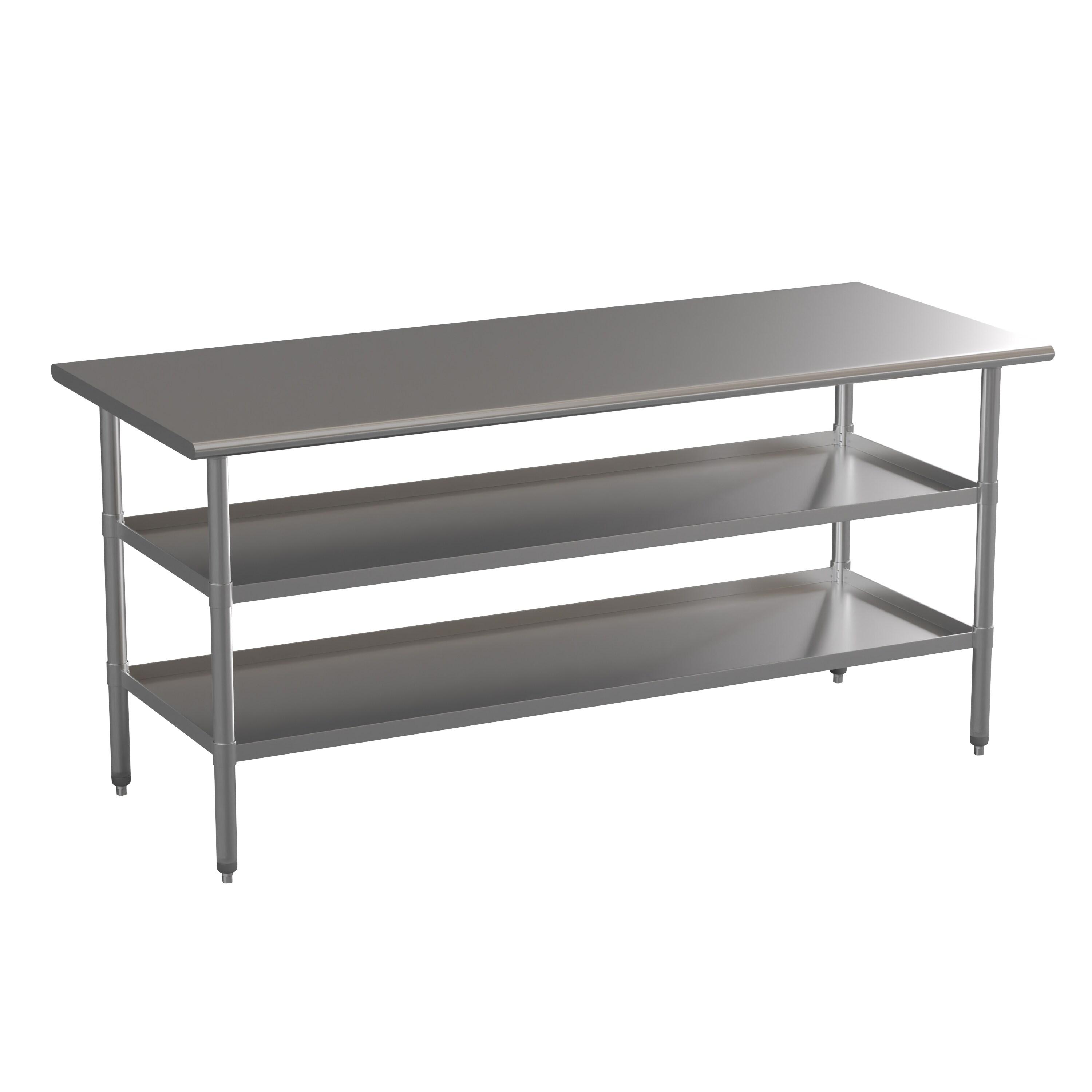 Woodford NSF Stainless Steel 18 Gauge Work Table with 2 Undershelves