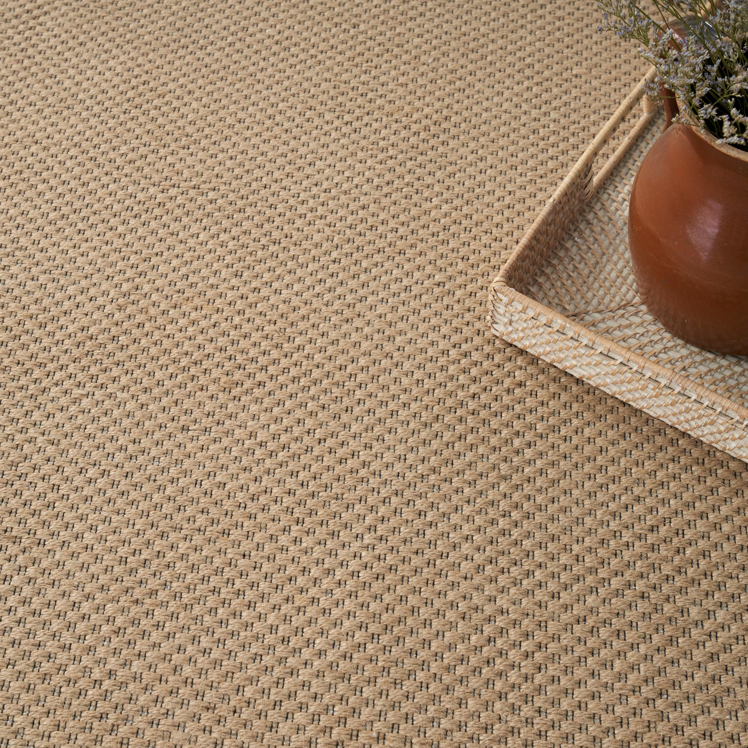 Nourison Washable Jute 7'10" x 9'10" Natural Modern Indoor Rug