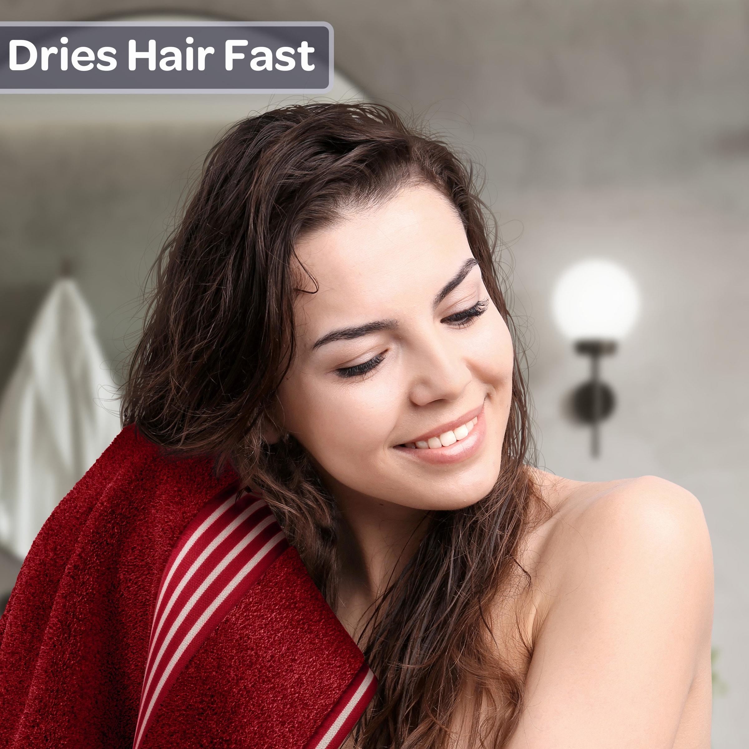 Lavish Home Luxury Cotton Bath Towels, Burgundy