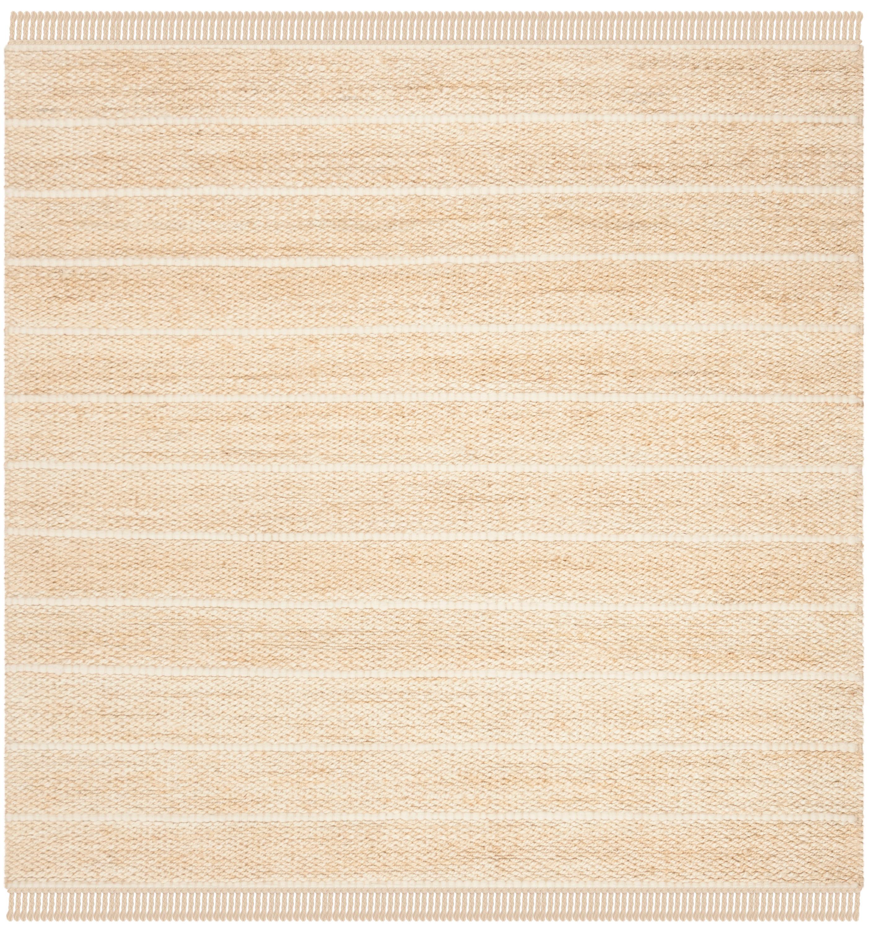 Natural Fiber NF550 Hand Woven Area Rug - Ivory/Ivory - 6'x6' - Safavieh.