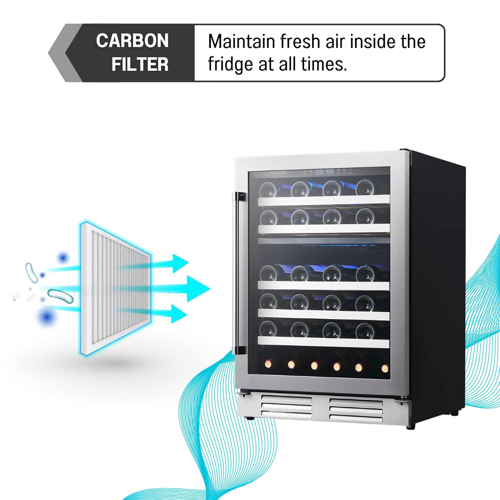 Equator Advanced Appliances Dual Zone 52-Bottle Free Standing/Built-in Wine Cooler Stainless 110V