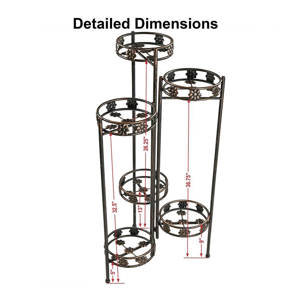 SunnyDaze Decor Metal Weather Resistant Plant Stand