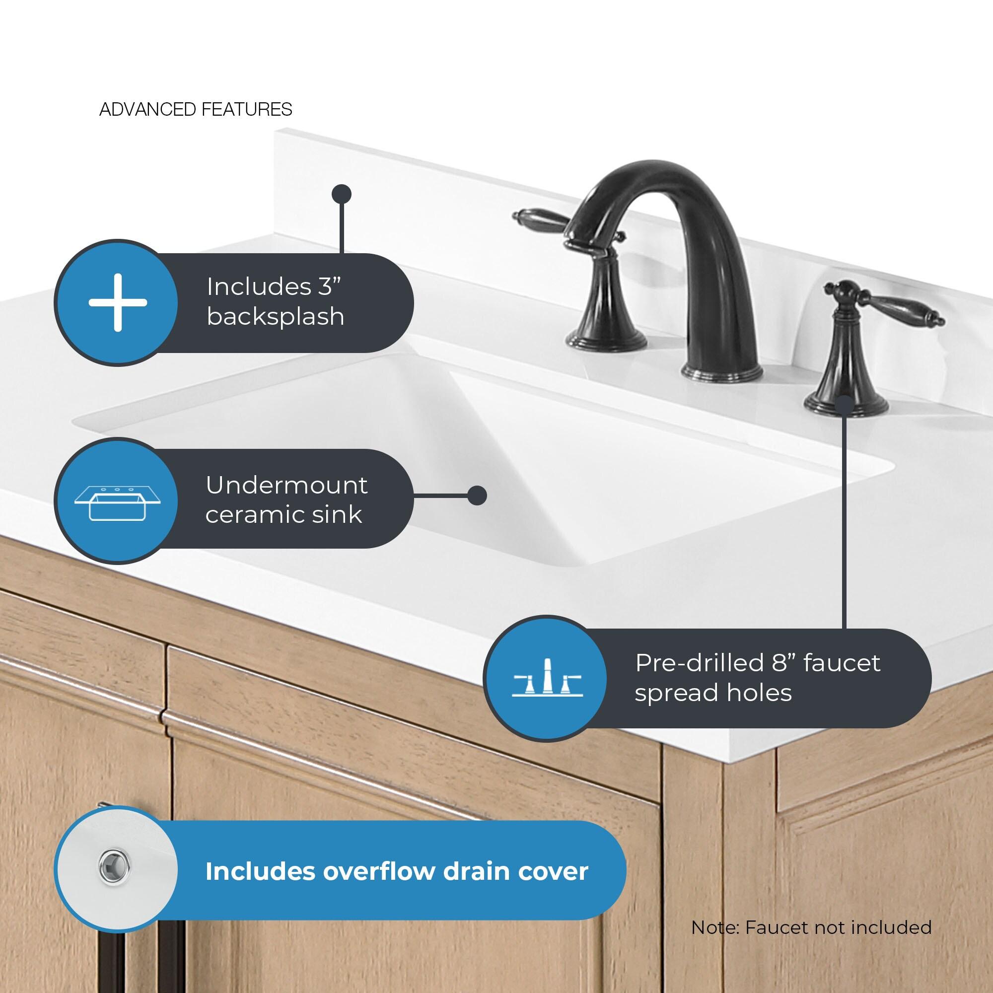 OVE Decors Nyall Bathroom Vanity 36 In, Sahara Birch (Renovation)