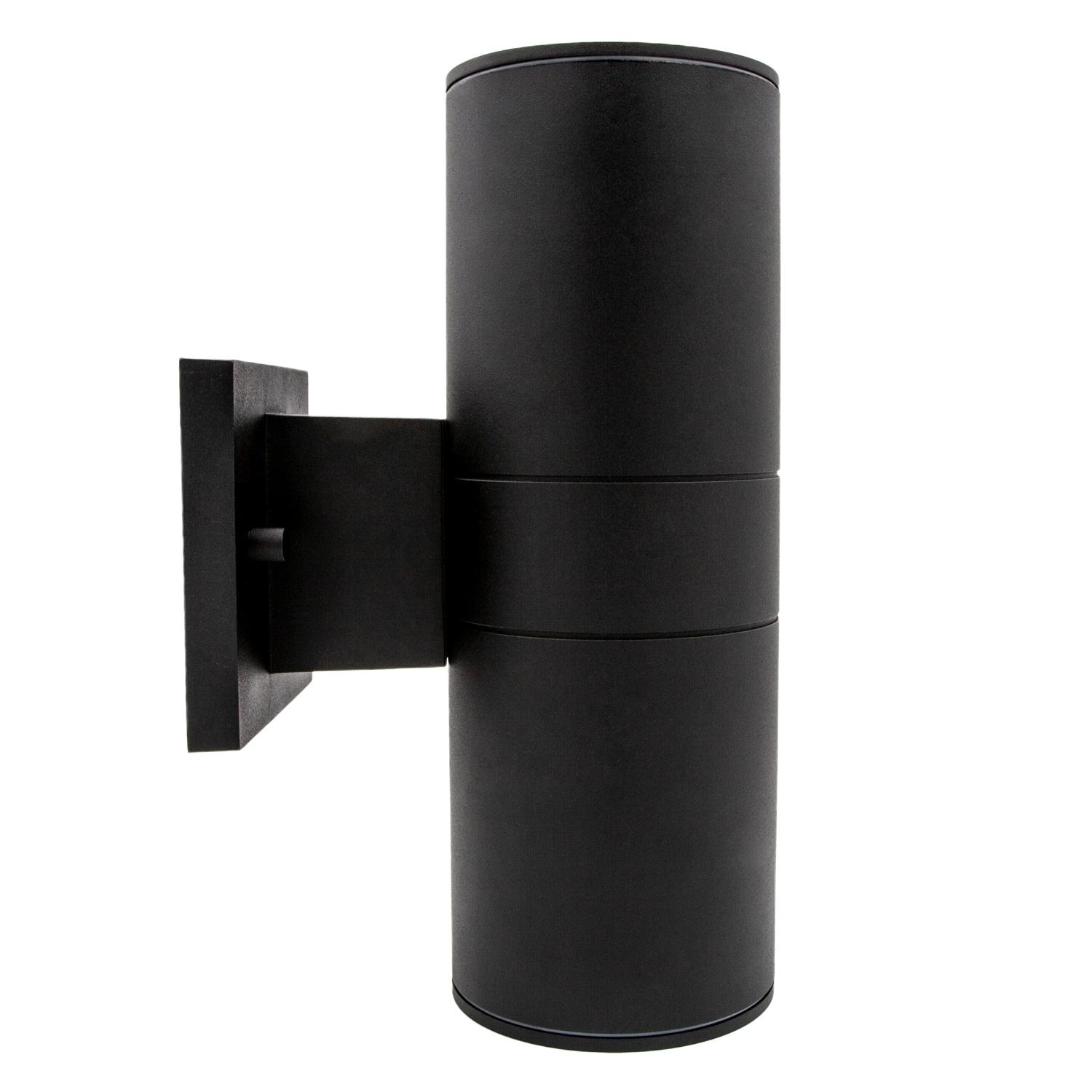 Maxxima Cylinder LED Outdoor Wall Light - Modern Wall Wash Up and Down Porch Light, 24 Watt, 3000K Warm White,