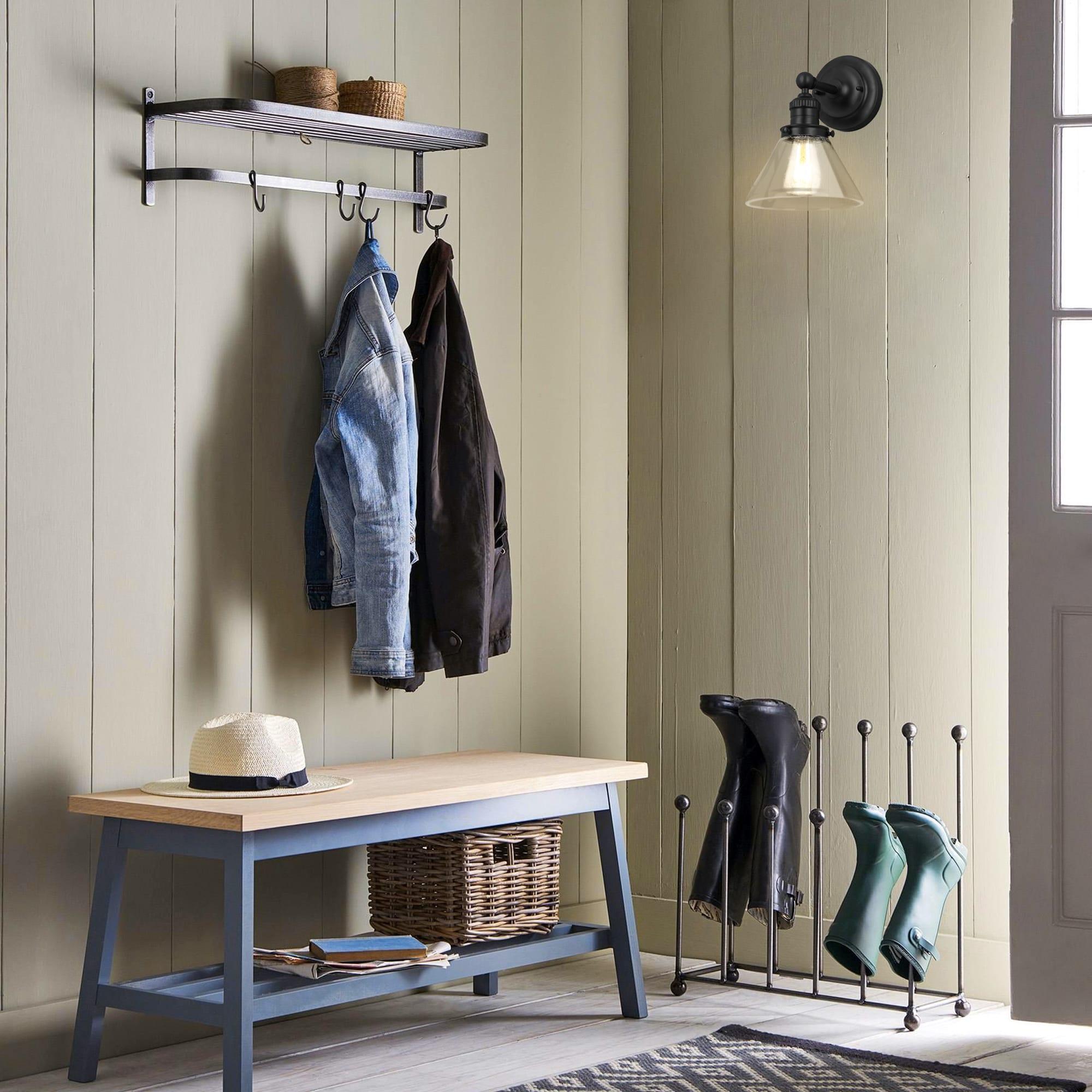 Design House  Augustin Wall Light in Matte Black