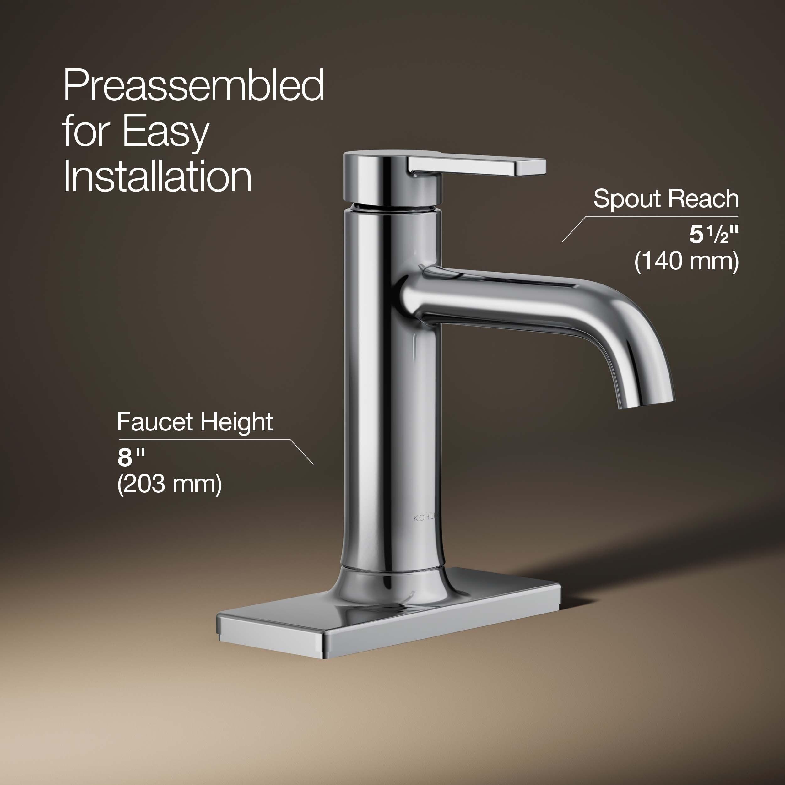 Polished Chrome Single-Handle Bathroom Sink Faucet