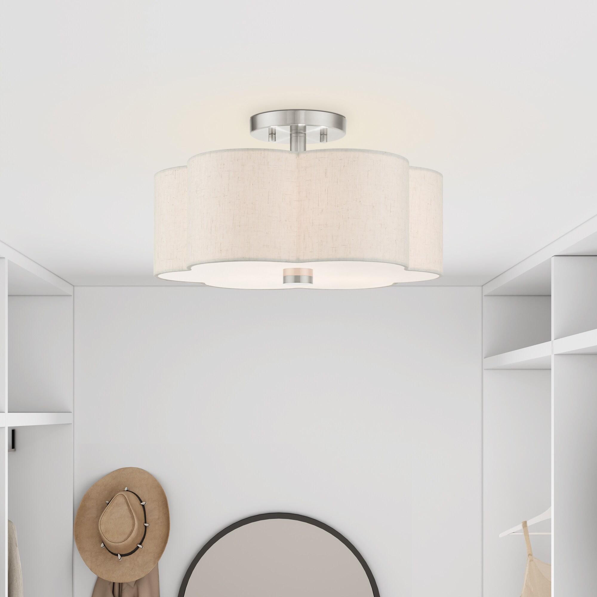 Livex Lighting Solstice 3 - Light Semi-Flush Mount in  Brushed Nickel