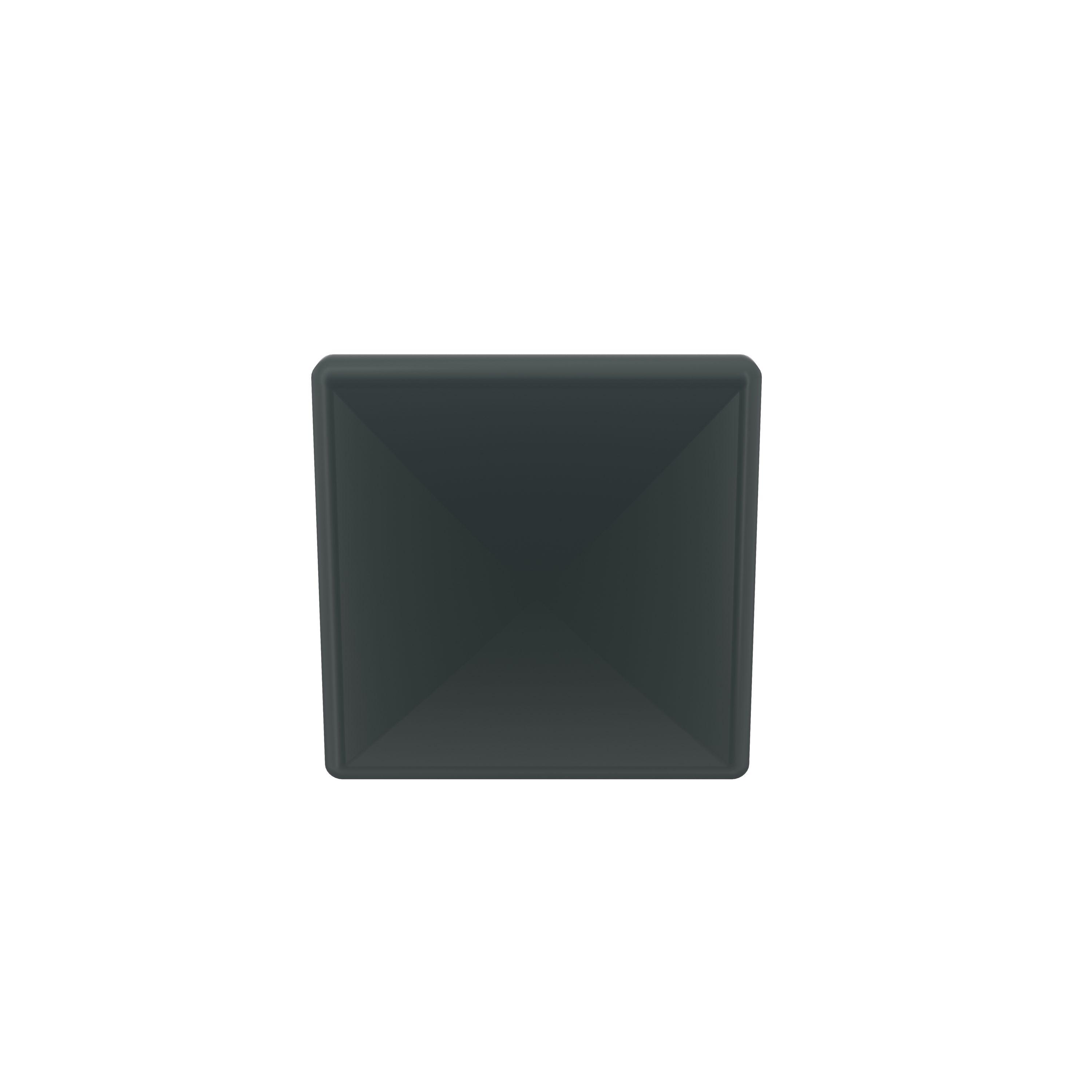 Matte Black Geometric Square Cabinet Knob 1-1/8 inch