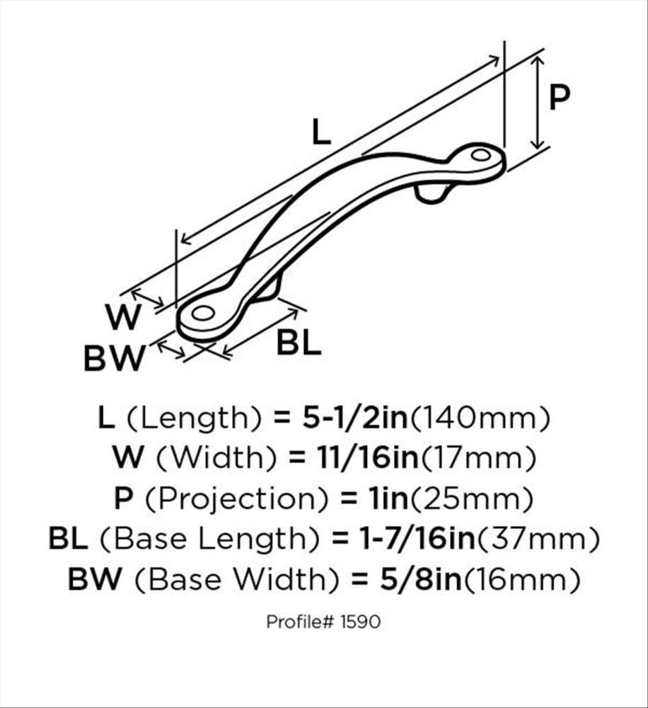 Amerock Inspirations 3 inch (76mm) Center-to-Center Oil-Rubbed Bronze Cabinet Pull