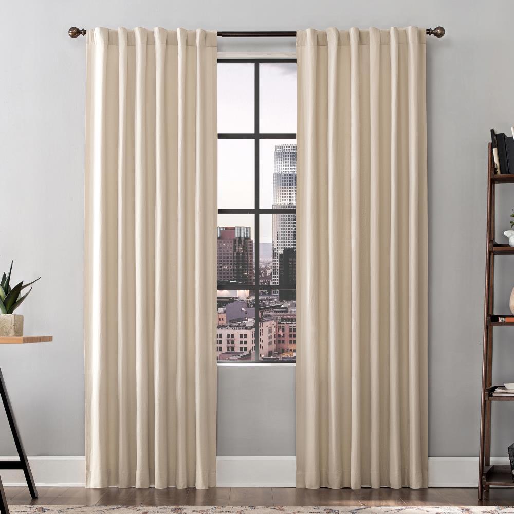 Scott Living Renato Linen Blend Semi-Sheer Back Tab Curtain Panel