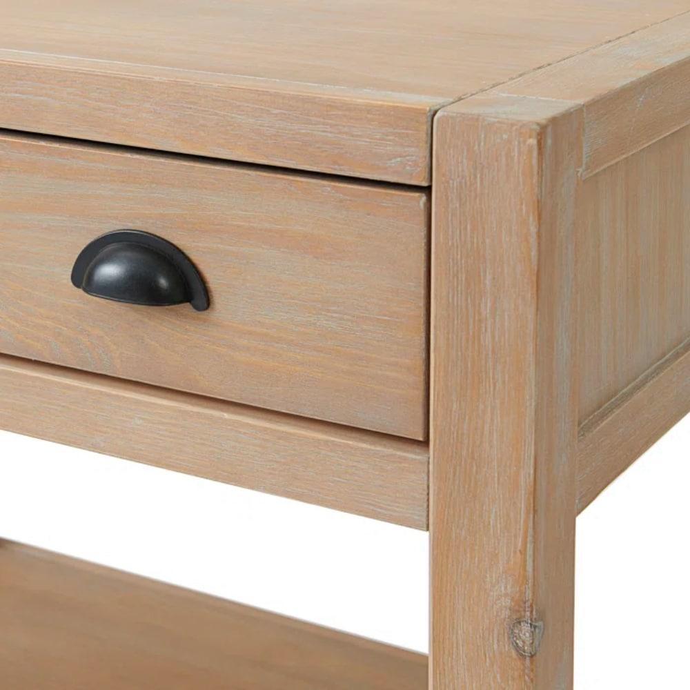 Arden 2-Drawer Wood Nightstand, Perfect for Modern Rustic, Boho or Traditional Bedroom, Functional and Stable Storage, 28W x 19D x 26 3/8H